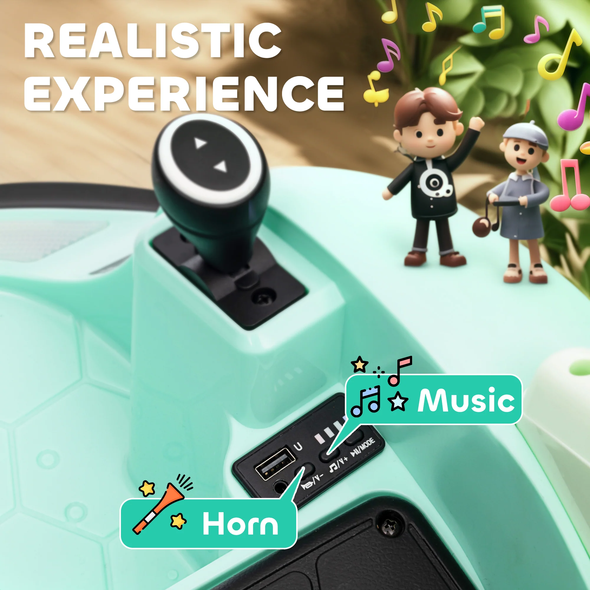 AIYAPLAY 360° Rotation 12V Pink Kids Bumper Car W/ Remote Control - Image 13