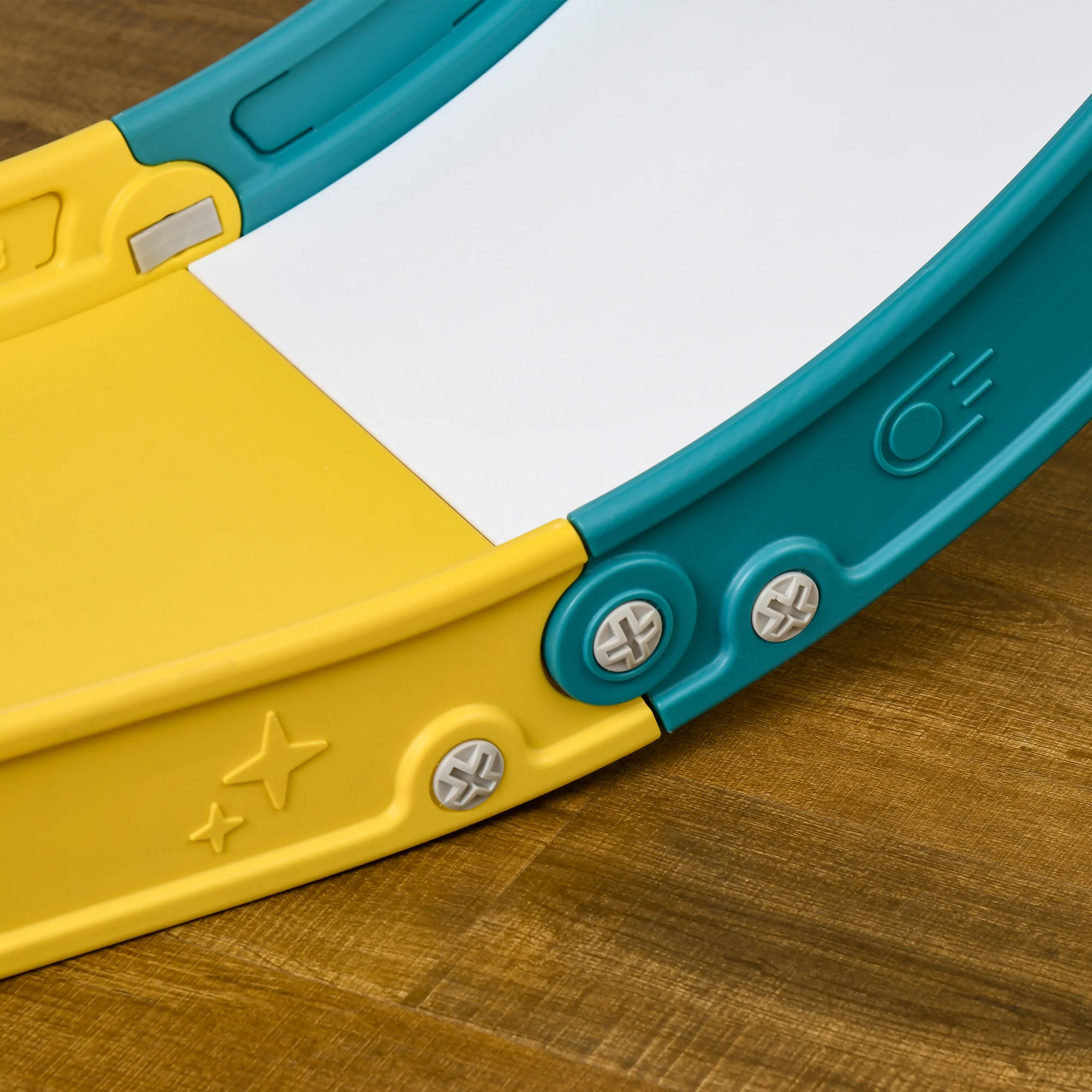 AIYAPLAY 6-in-1 Toddler Climber And Set W/ Basketball Hoop, Telescope Yellow - Image 9