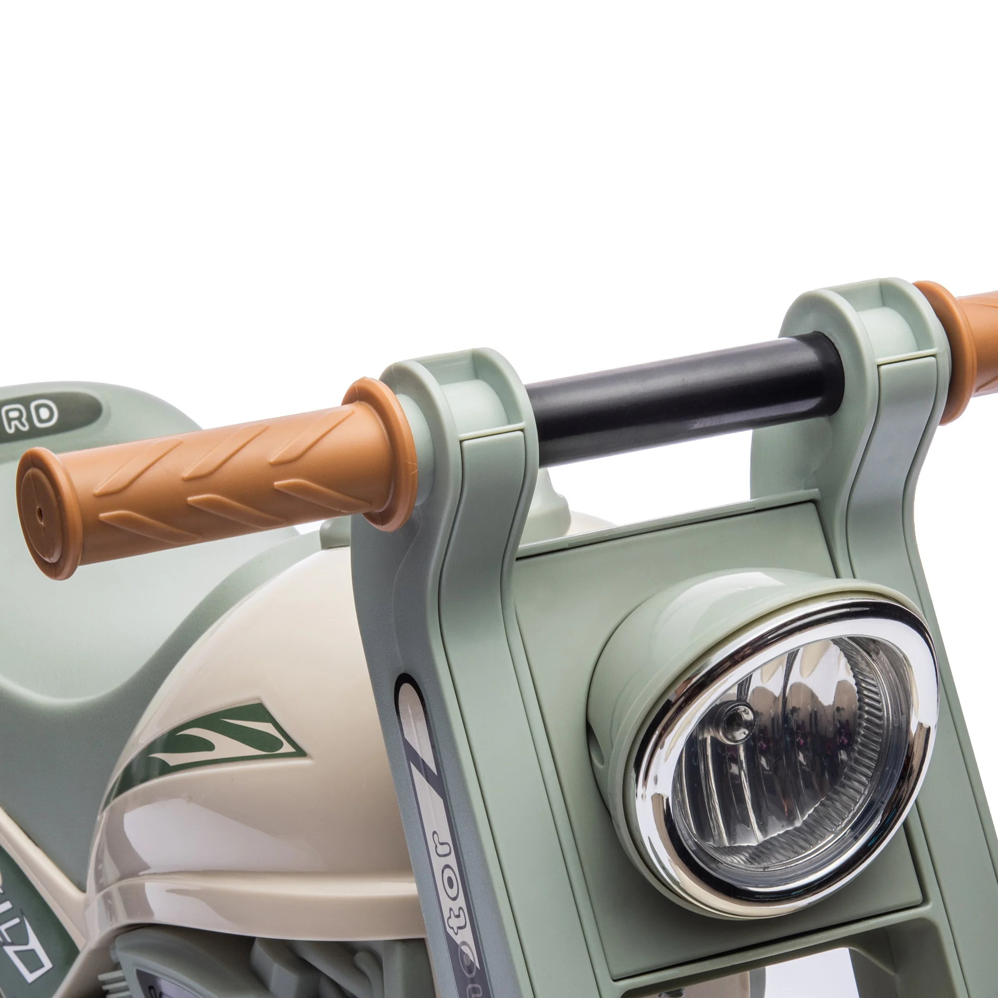 AIYAPLAY Cream White Ride On Car Foot To Floor Kids Car W/ Music, Bubble - Image 9