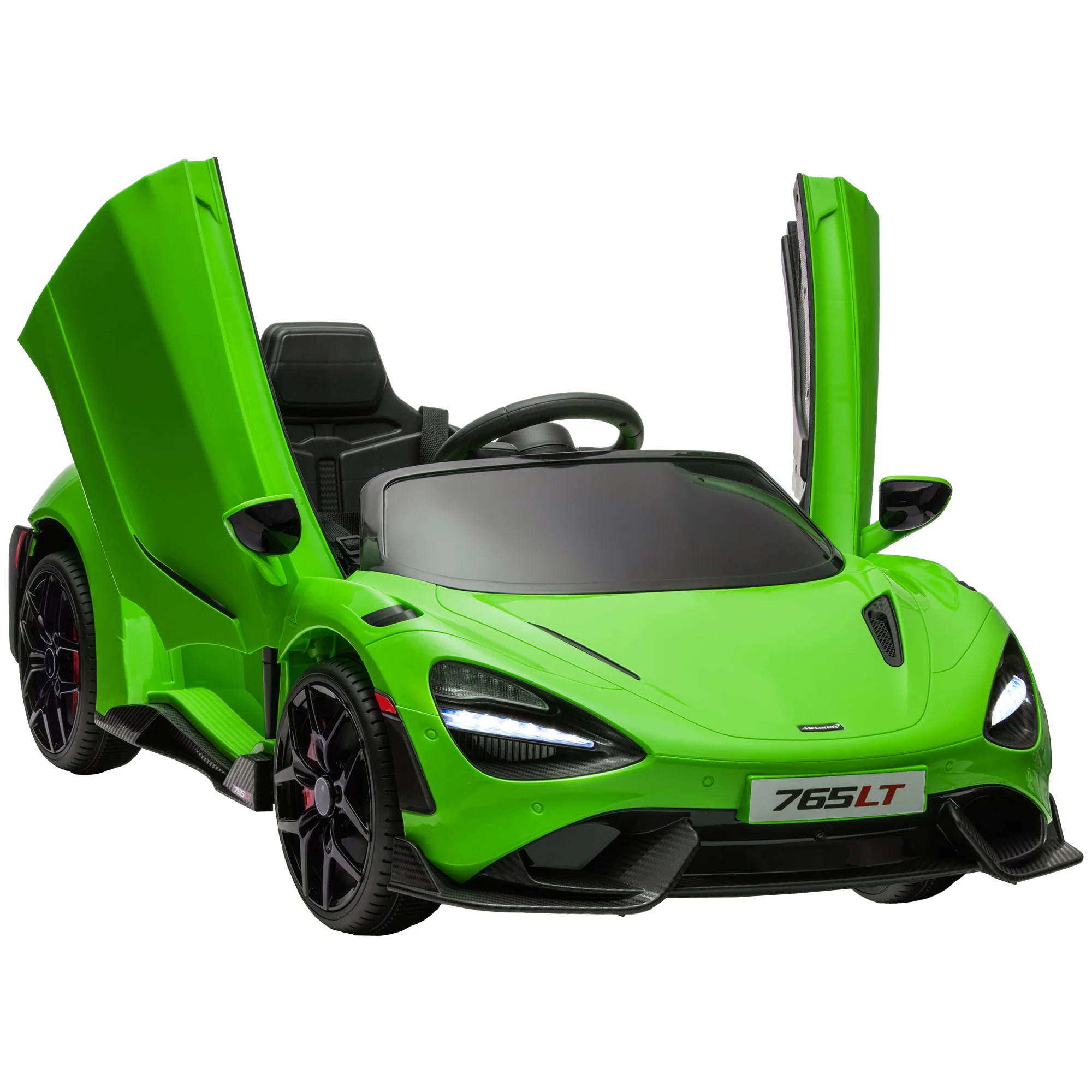 AIYAPLAY Orange McLaren 765LT Licensed 12V Kids Ride On Car W/ MP3 Music - Image 10