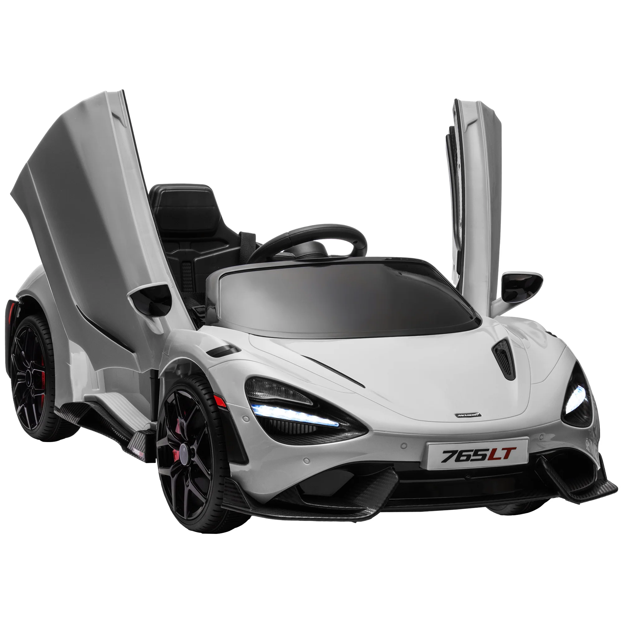 AIYAPLAY Orange McLaren 765LT Licensed 12V Kids Ride On Car W/ MP3 Music - Image 19