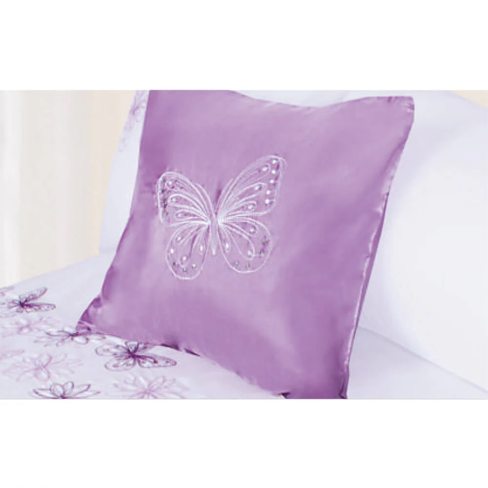Butterfly Flower Complete Bedding Set - Lilac (Bed in a bag) - Image 3