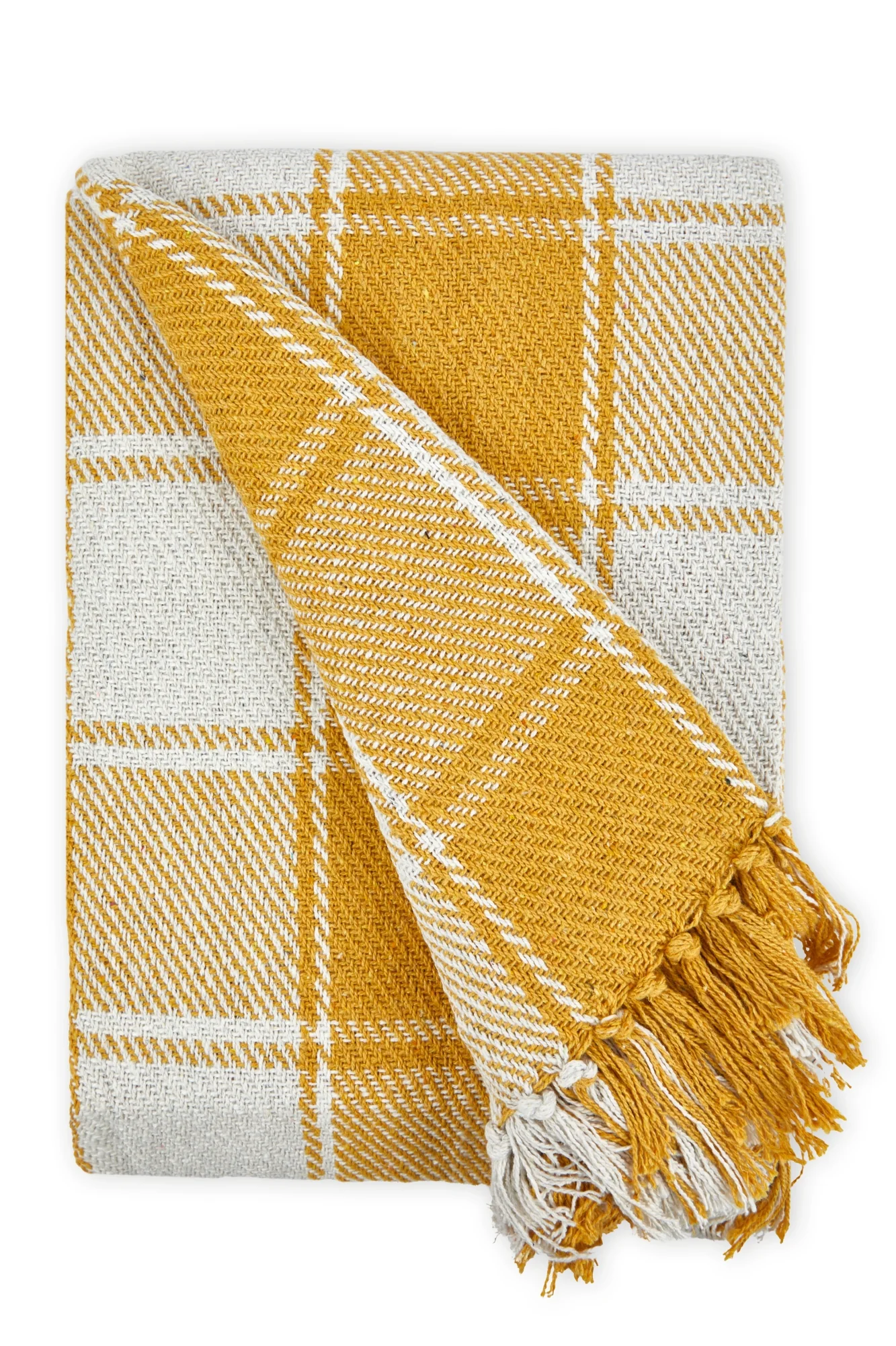 Frisco - Recycled Cotton Throw In Ochre (50 Inch X 60 Inch) - Image 5