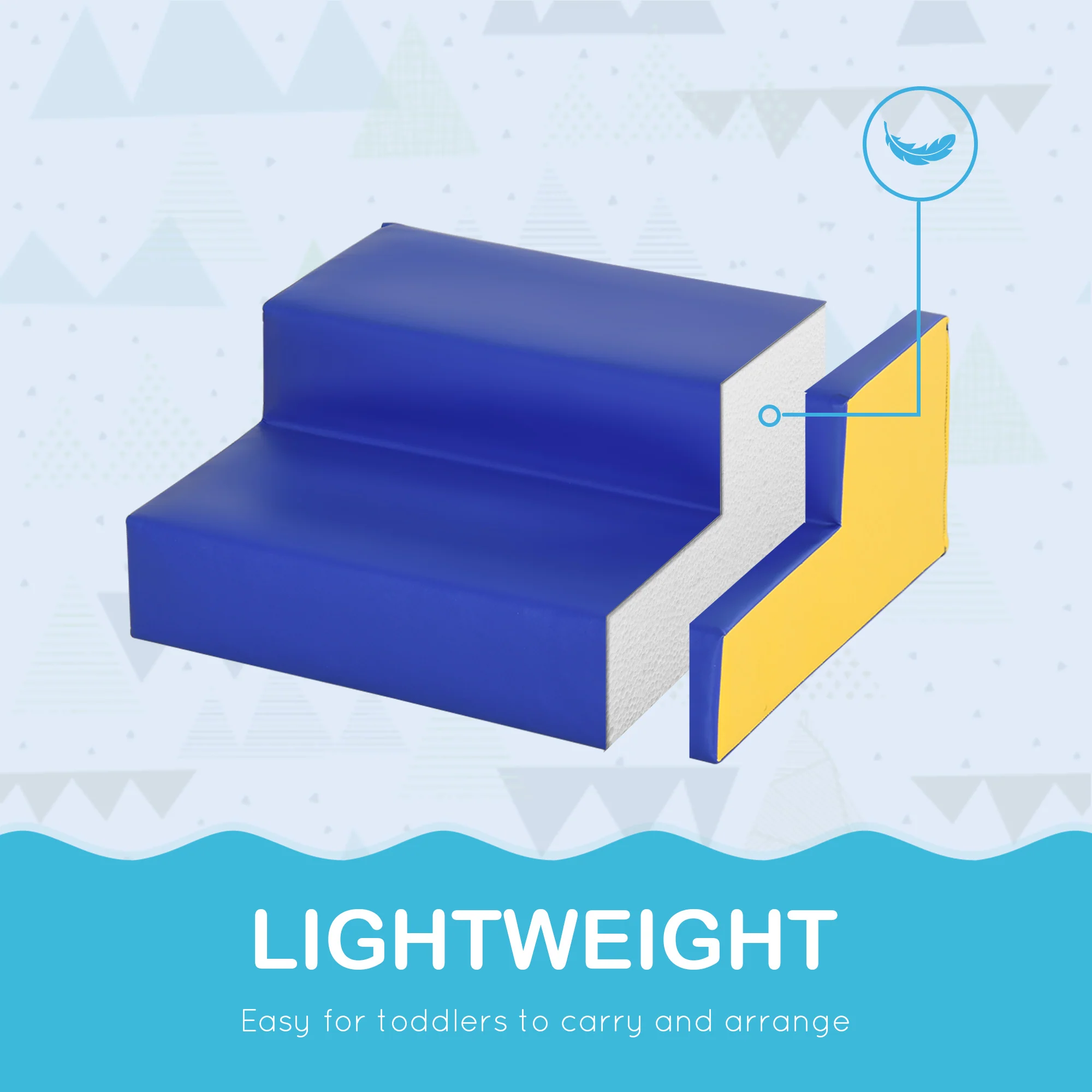 HOMCOM 2 Piece Soft Play Set For Toddler Climb And Crawl, Red - Image 6