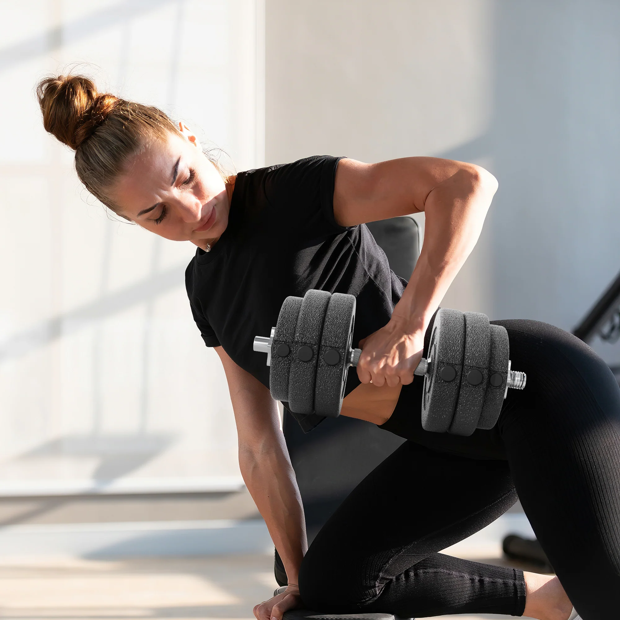 HOMCOM 30KG Adjustable Dumbbells Weight Set Hand Weight For Body Fitness - Image 7