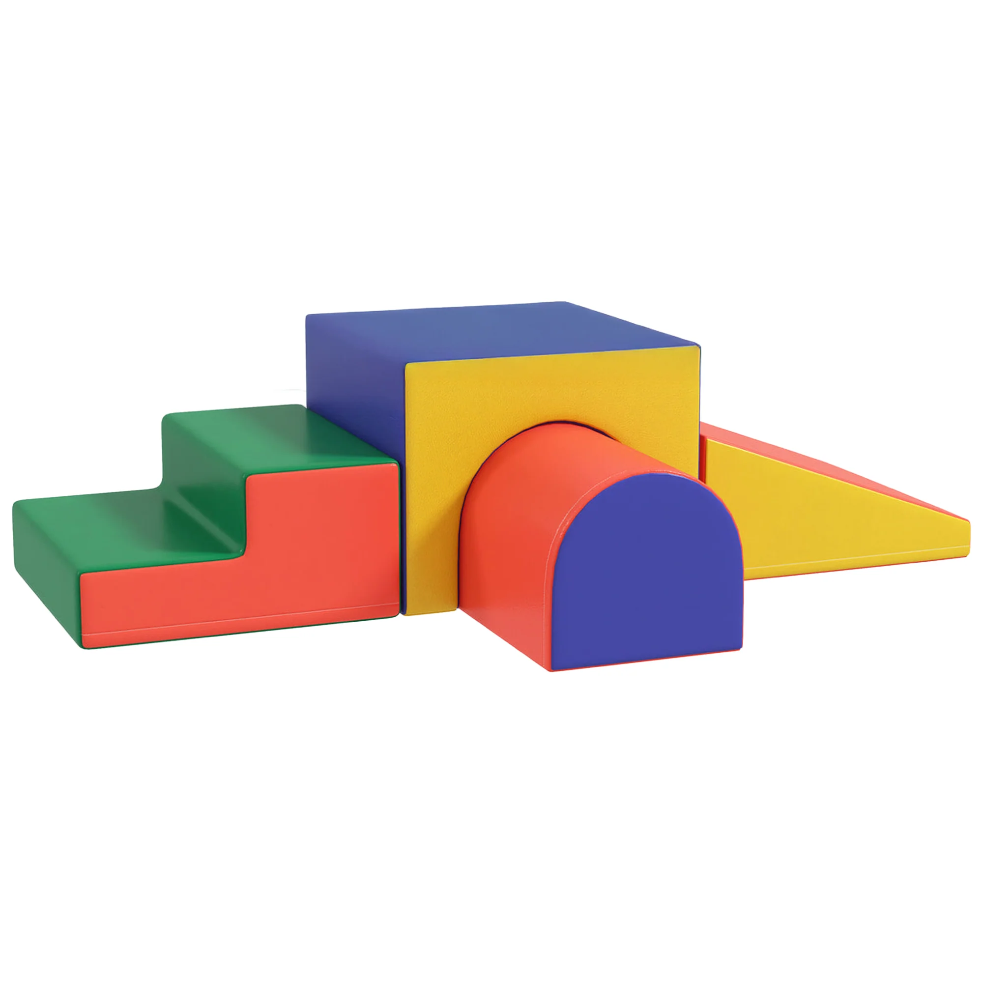 HOMCOM 4-piece Soft Play Set, Baby Foam Block Toy Toddler 1-3 Years, Red - Image 3