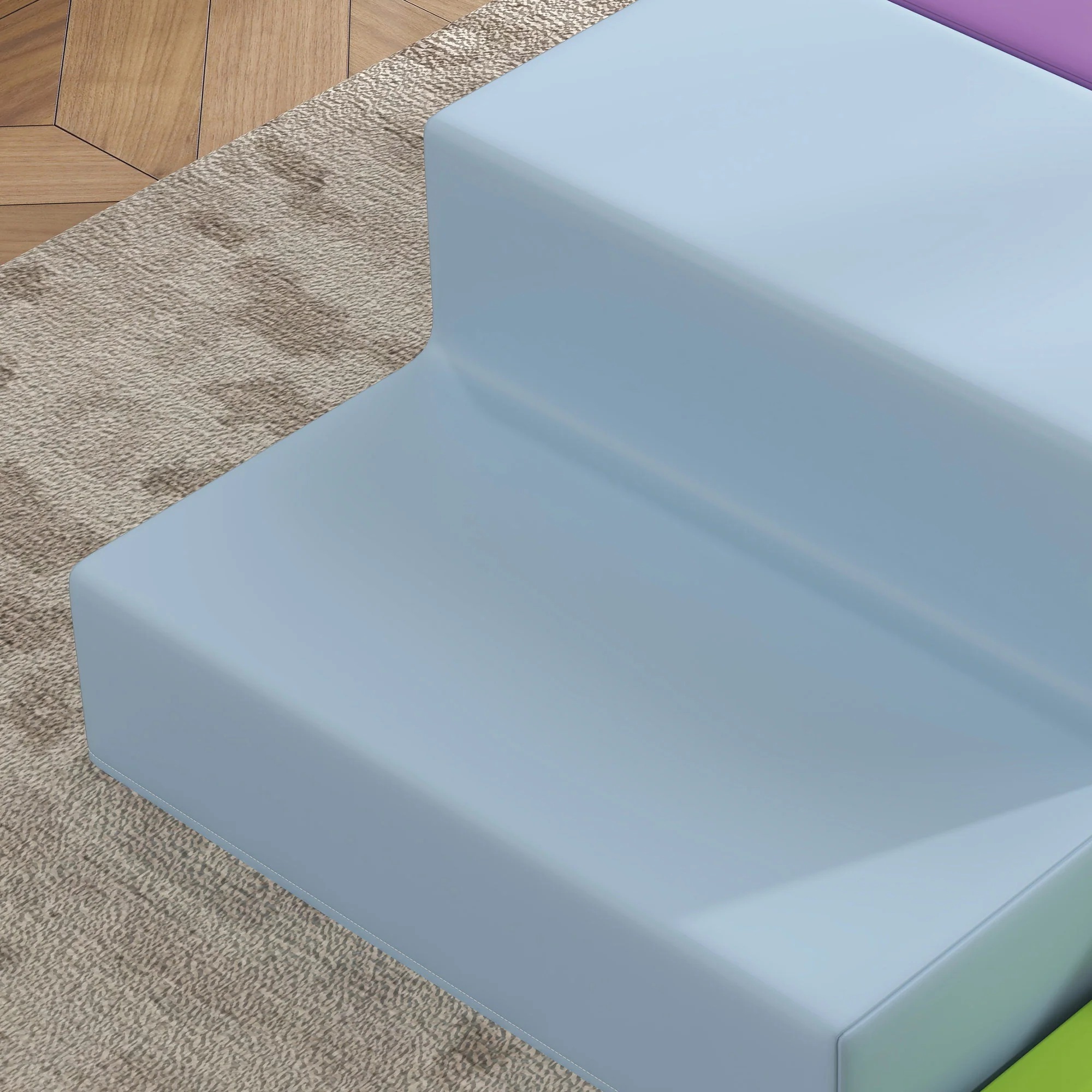 HOMCOM 4-piece Soft Play Set Climb And Crawl Foam Activity Toys Orange - Image 10