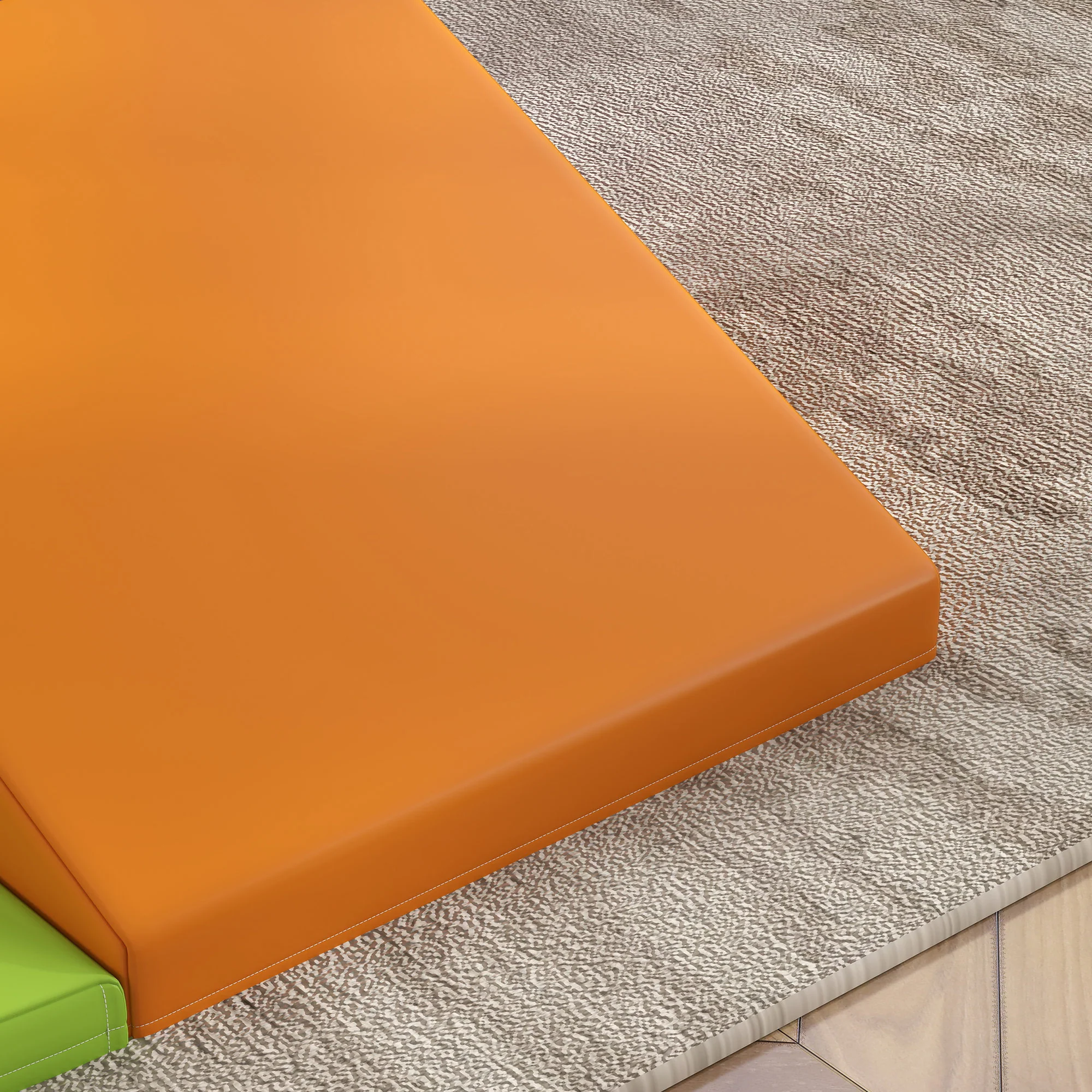 HOMCOM 4-piece Soft Play Set Climb And Crawl Foam Activity Toys Orange - Image 9