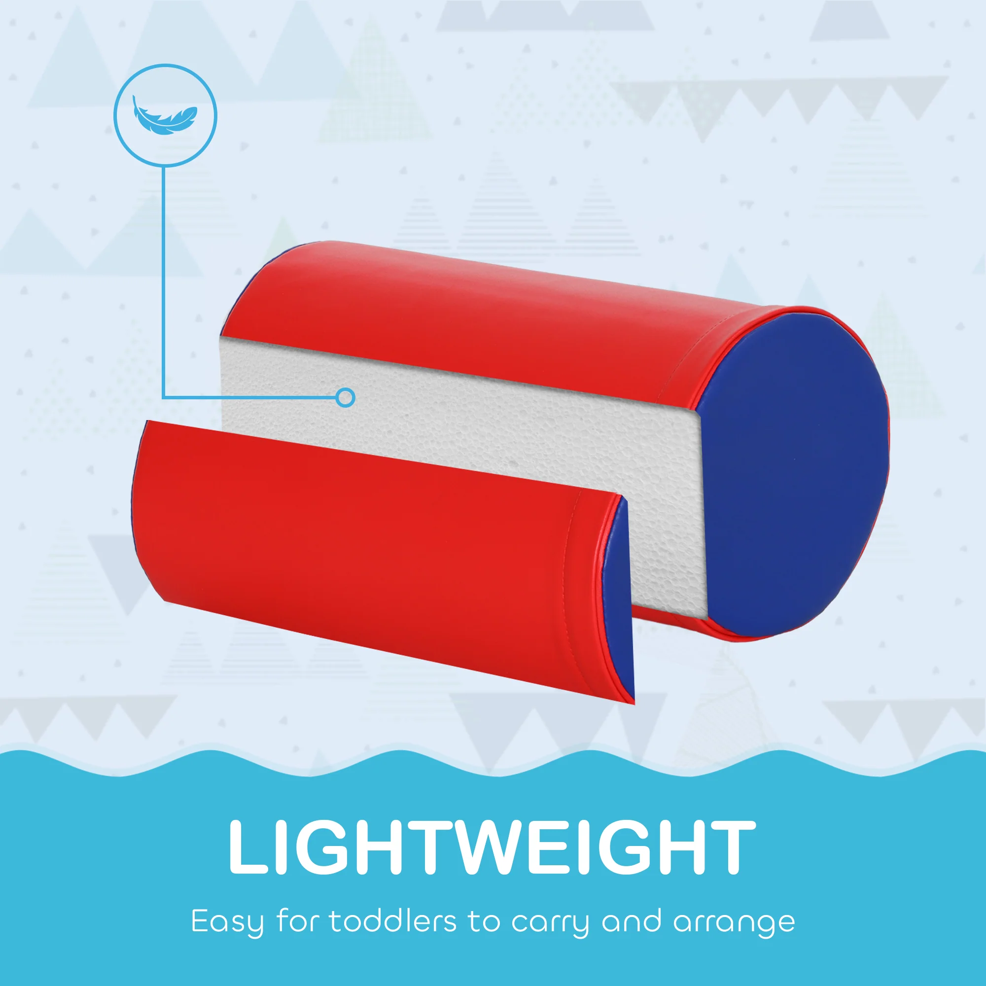 HOMCOM 5 Piece Soft Safe Foam Playset Climb And Crawl Activity Toy For Toddler - Image 3