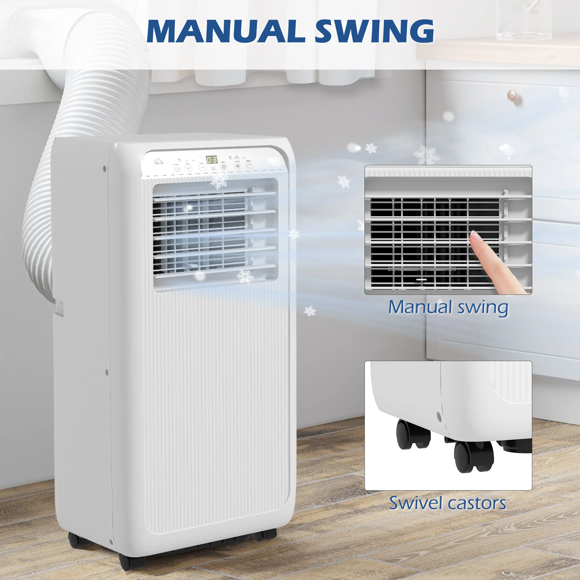 HOMCOM Portable Air Conditioner, Dehumidifier, Timer - Image 16