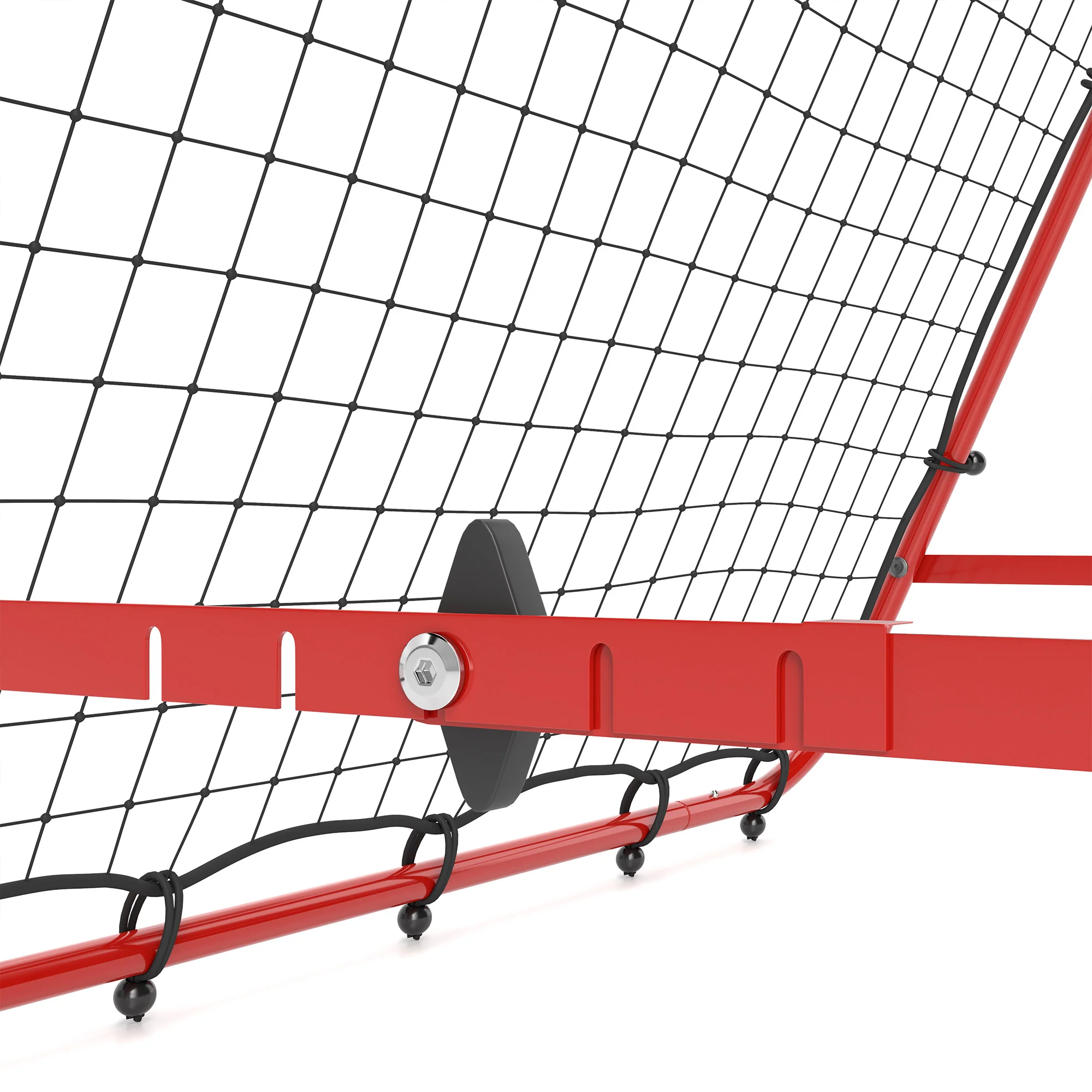 HOMCOM Rebounder Net Football Target Goal with Adjustable Angles, Red - Image 8