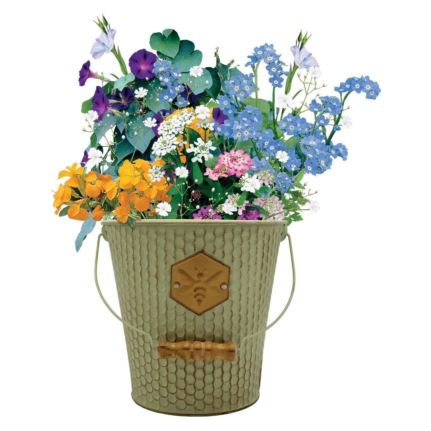 Honeycomb Bucket With Wildflower Seeds - Image 3