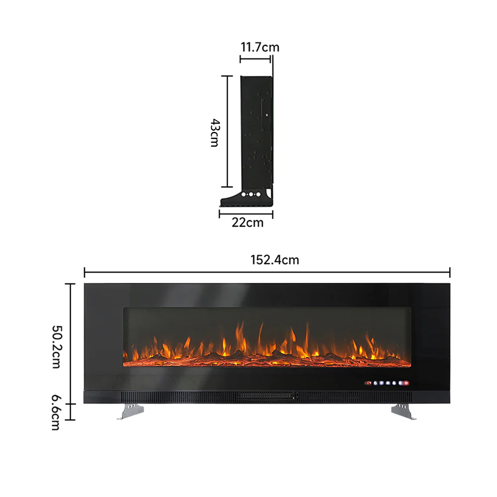 Livingandhome 60inch Wall Mounted Electric Fireplace - Image 10