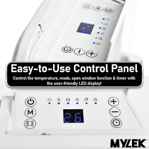 MYLEK Electric Panel Heater - Wall Mounted Or Free Standing 2000w - Image 7