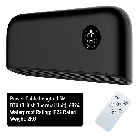 MYLEK Over Door Heater 2000W Wall Mounted Indoor Overdoor Hot Air Downflow Curtain White - Image 12