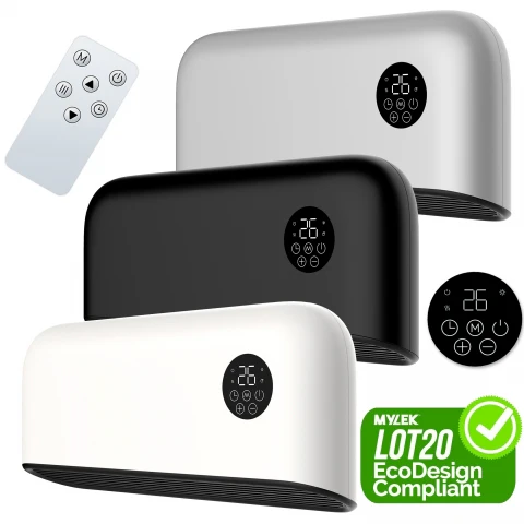 MYLEK Over Door Heater 2000W Wall Mounted Indoor Overdoor Hot Air Downflow Curtain White - Image 7