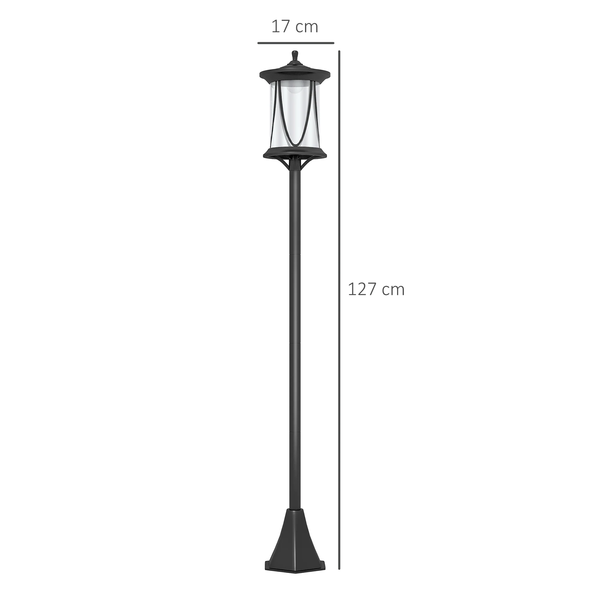 Outsunny 1.3 M LED Outdoor Street Light, Waterproof IP44, Cool White - Image 5