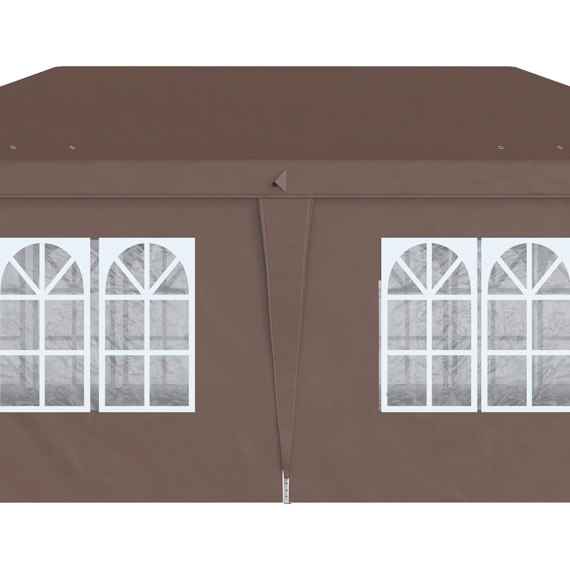 Outsunny 3 x 6m Pop Up Gazebo Height Adjustable Party Tent w/ Storage Bag Brown - Image 8