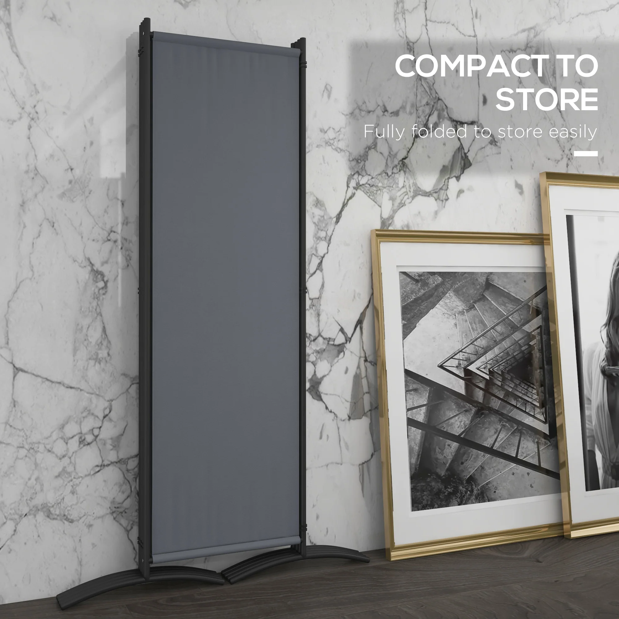 Outsunny 4 Panel Folding Room Divider,Portable Privacy Panel for Garden - Image 7