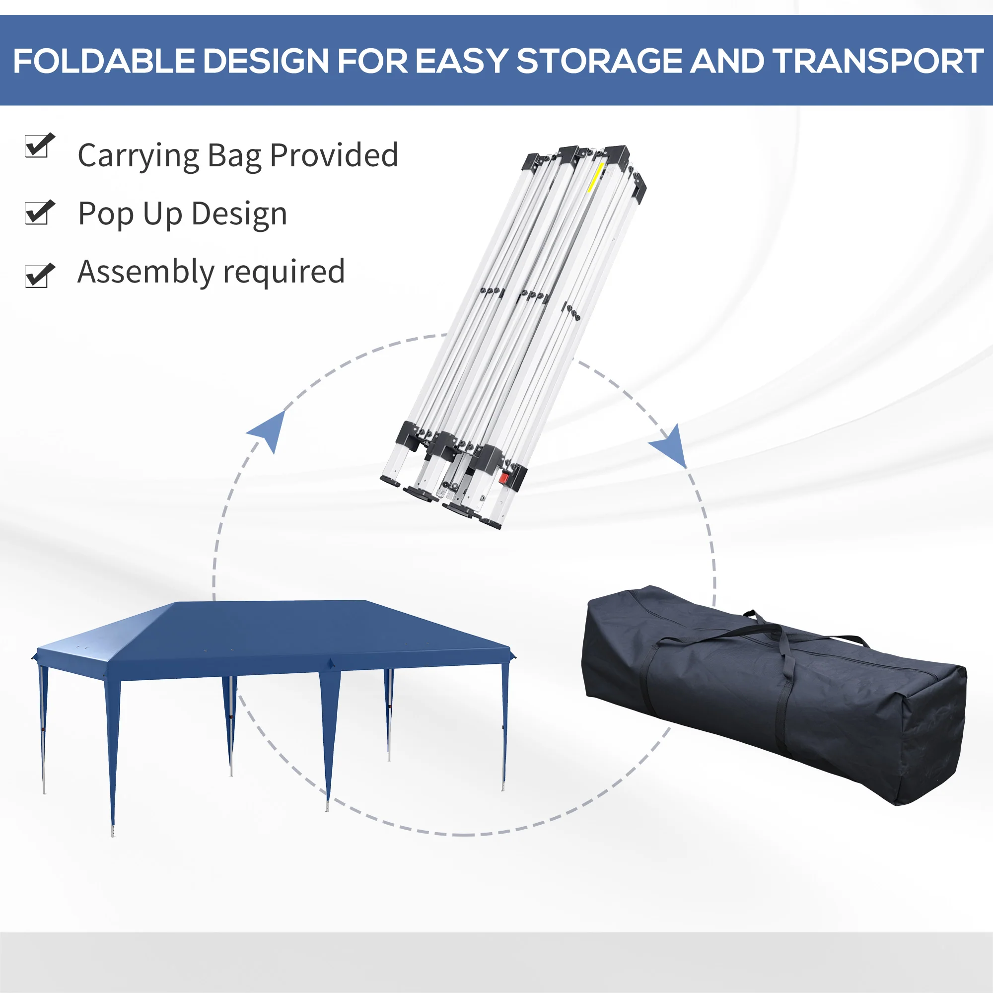 Outsunny 6 X 3(m) Pop Up Gazebo Patio Party Event Heavy Duty Canopy - Image 12