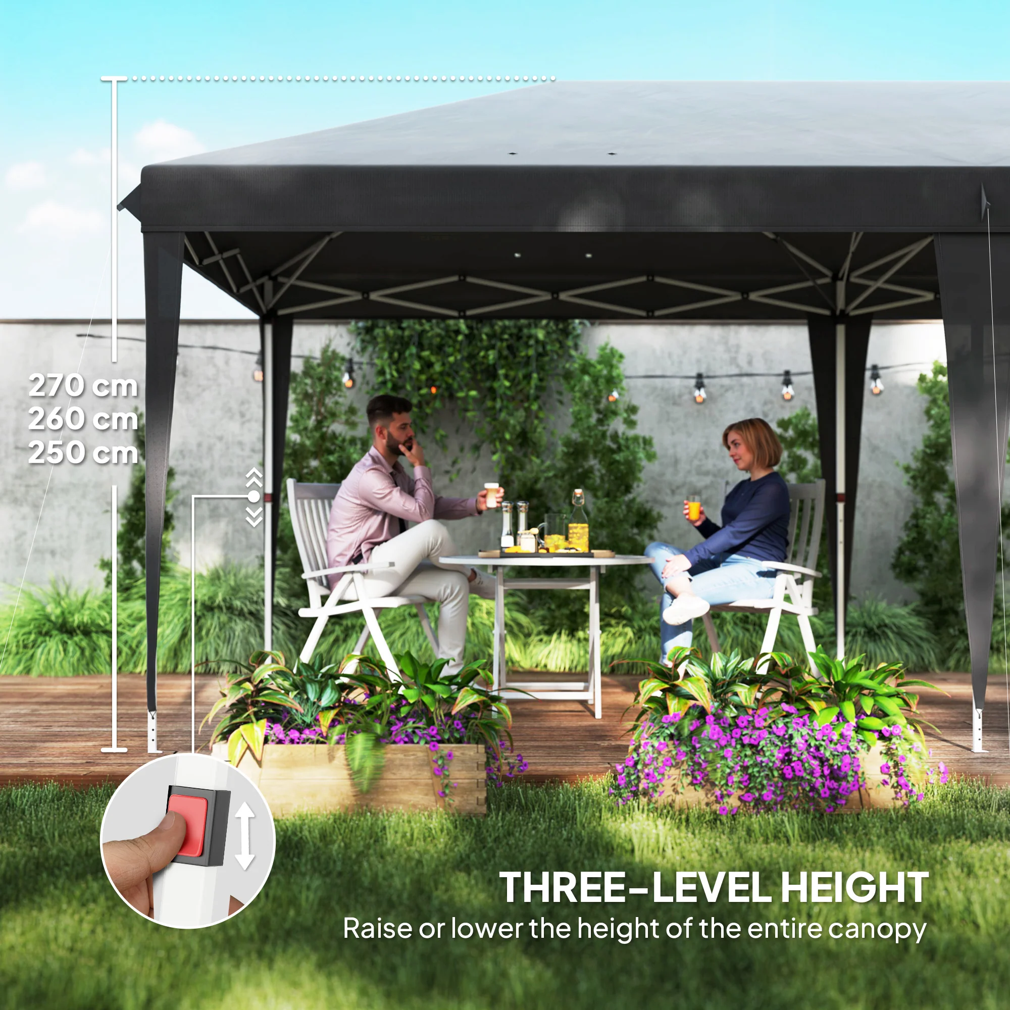 Outsunny 6 X 3(m) Pop Up Gazebo Patio Party Event Heavy Duty Canopy - Image 22