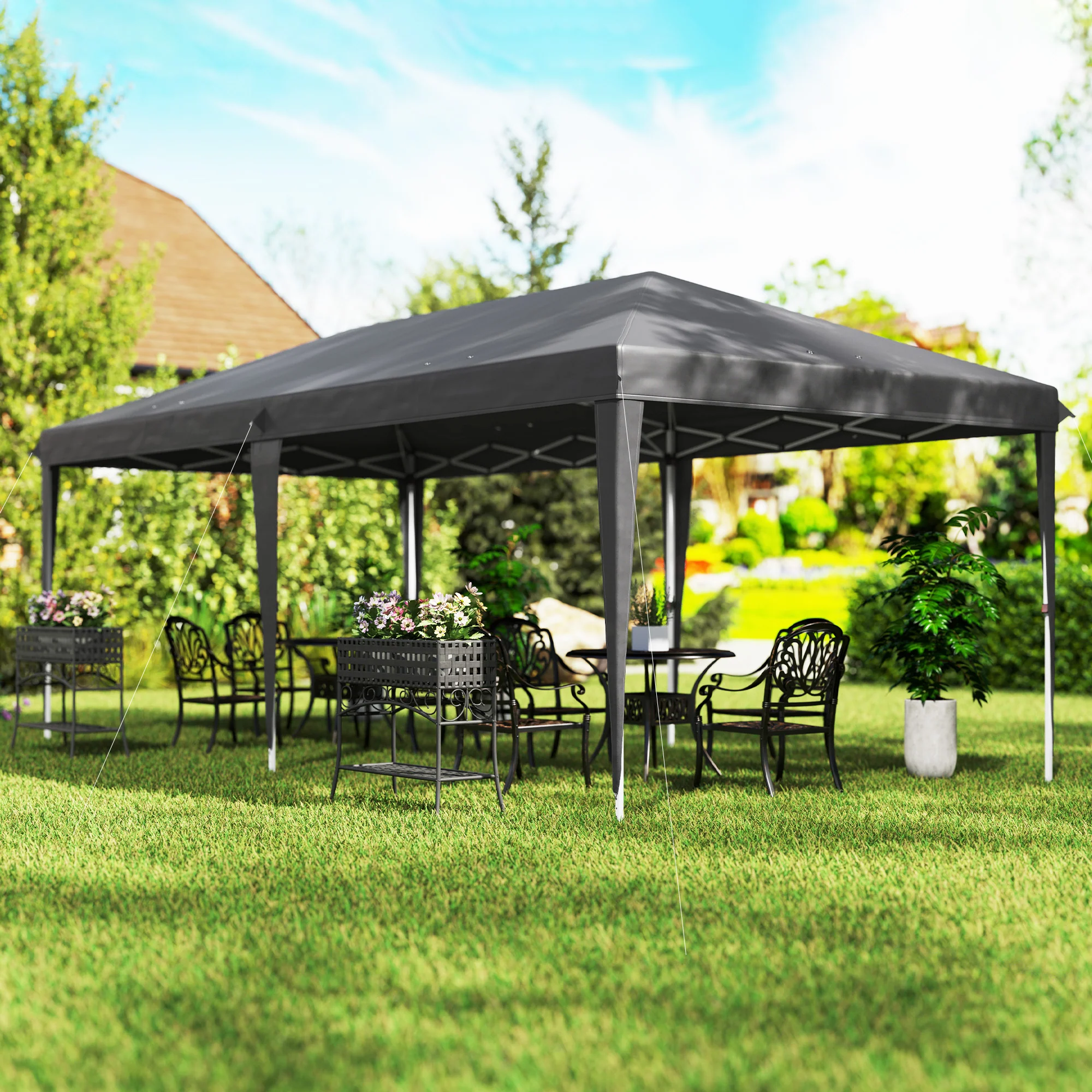 Outsunny 6 X 3(m) Pop Up Gazebo Patio Party Event Heavy Duty Canopy - Image 26