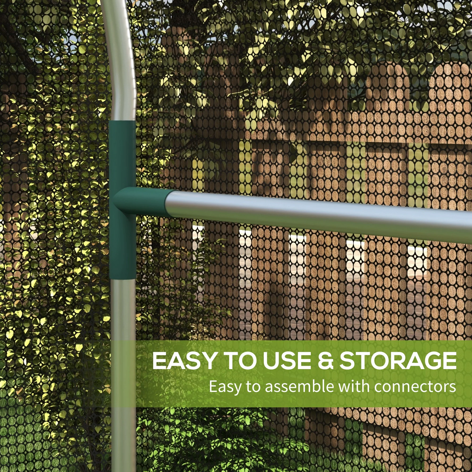 Outsunny Fruit Cage, Plant Protection Tent, Black - Image 13