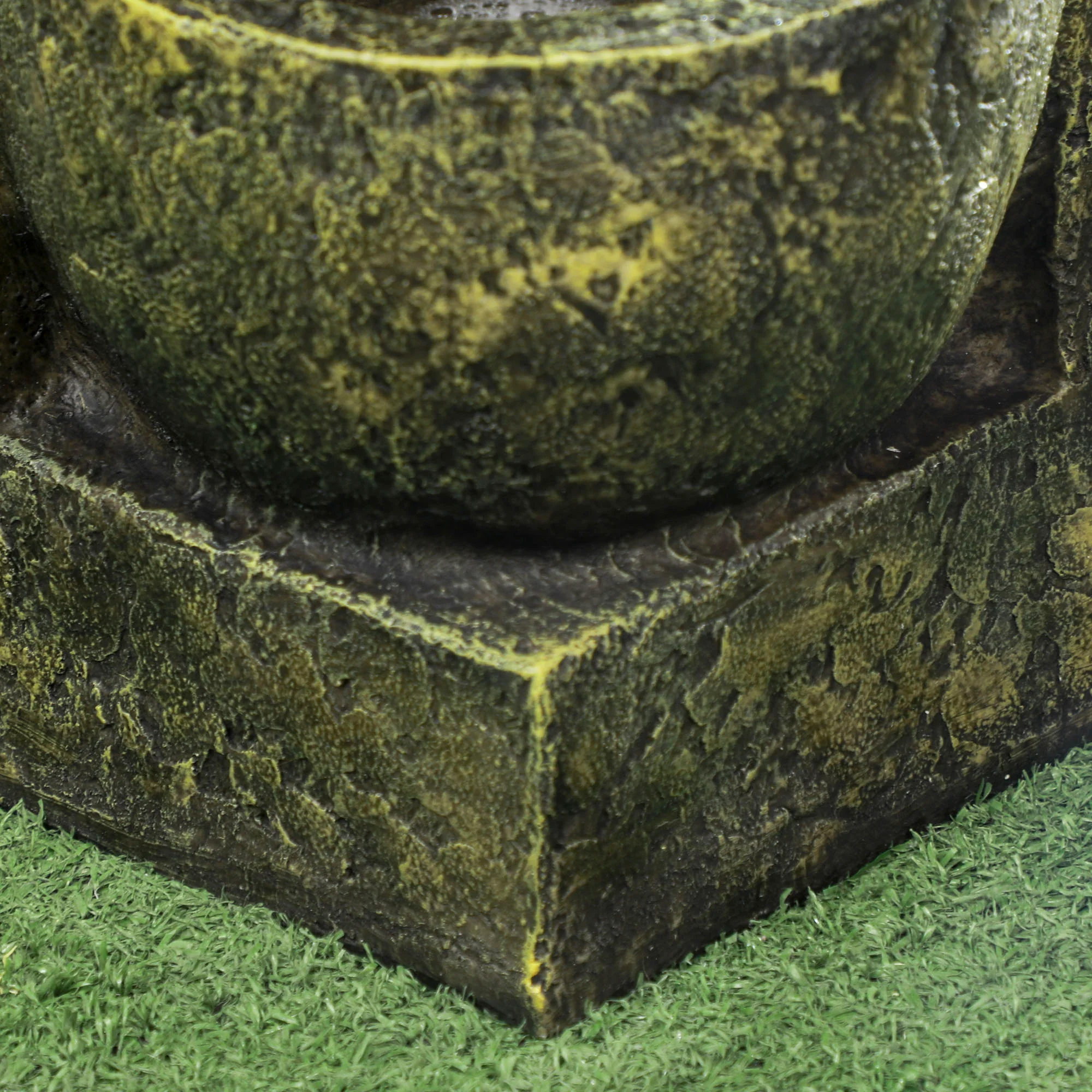 Outsunny Garden Water Feature with Adjustable Flow, 4-Tier Stone Look Bowls - Image 8