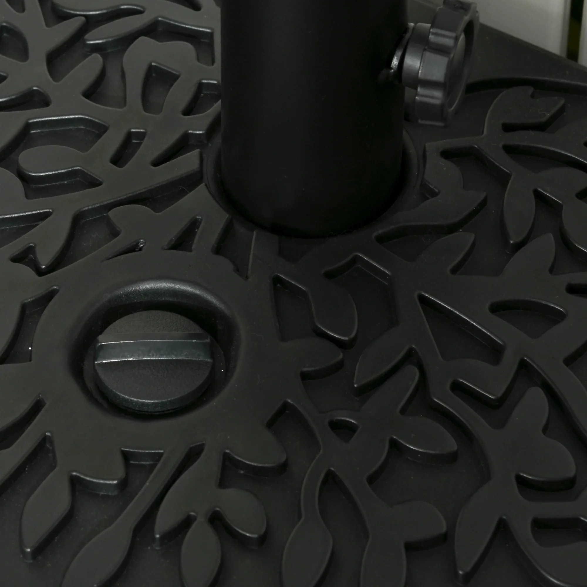 Outsunny Half Round Patio Umbrella Base For 3.8 Cm Or 4.8 Cm Pole, Black - Image 8