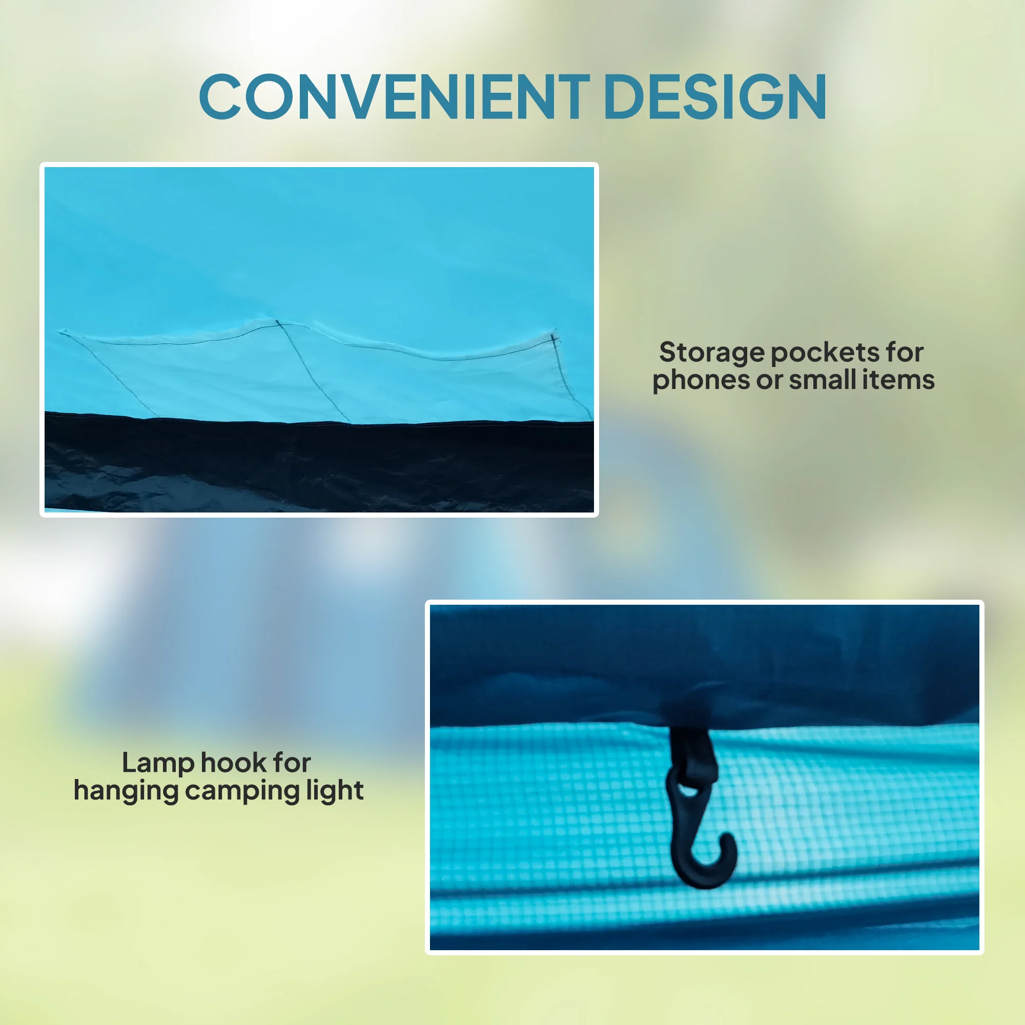 Outsunny Inflatable 3-4 Man Tunnel Tent W/ Air Pump, Living Area - Image 8