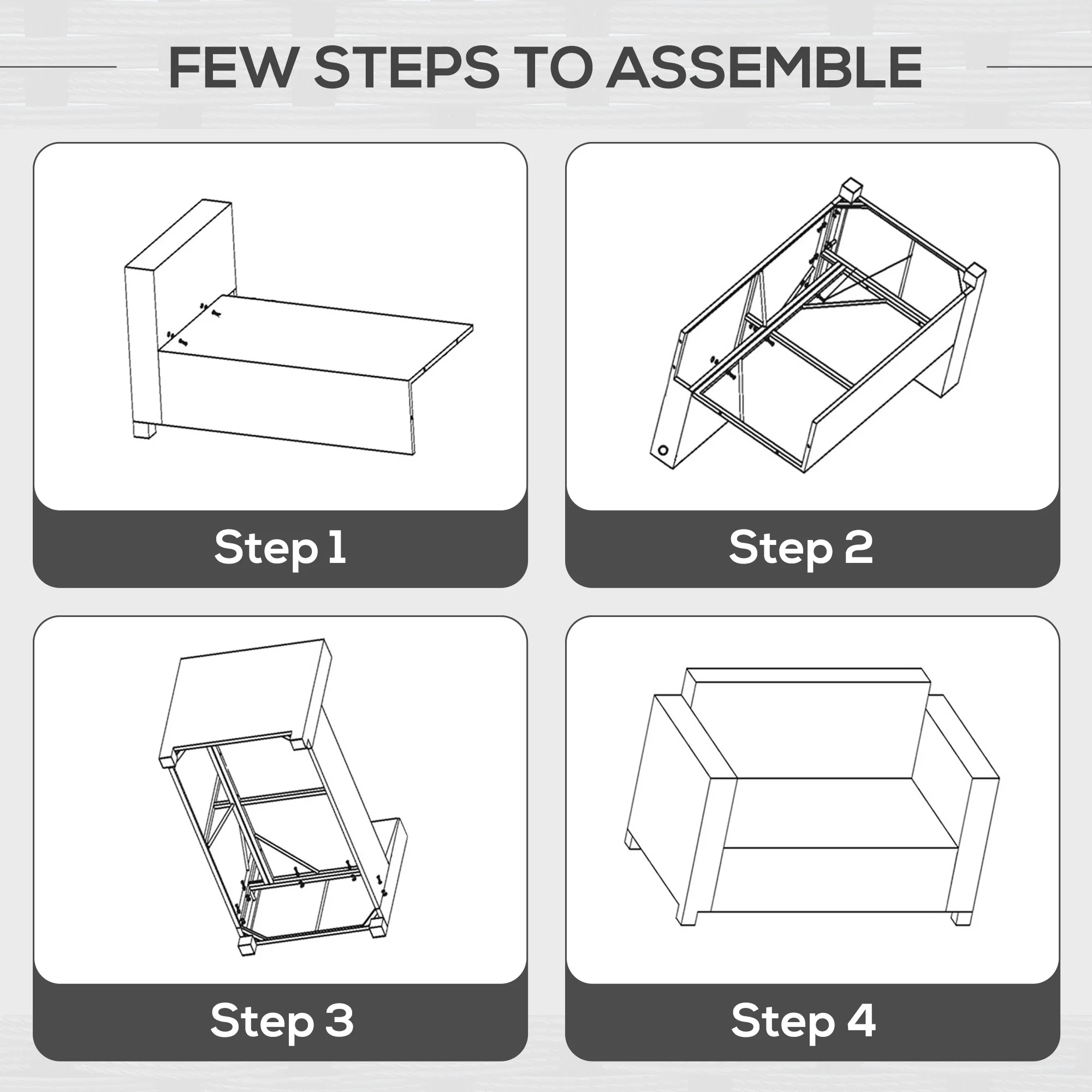 Outsunny Rattan Wicker 2-seat Sofa Loveseat Padded Garden Furniture Black - Image 7