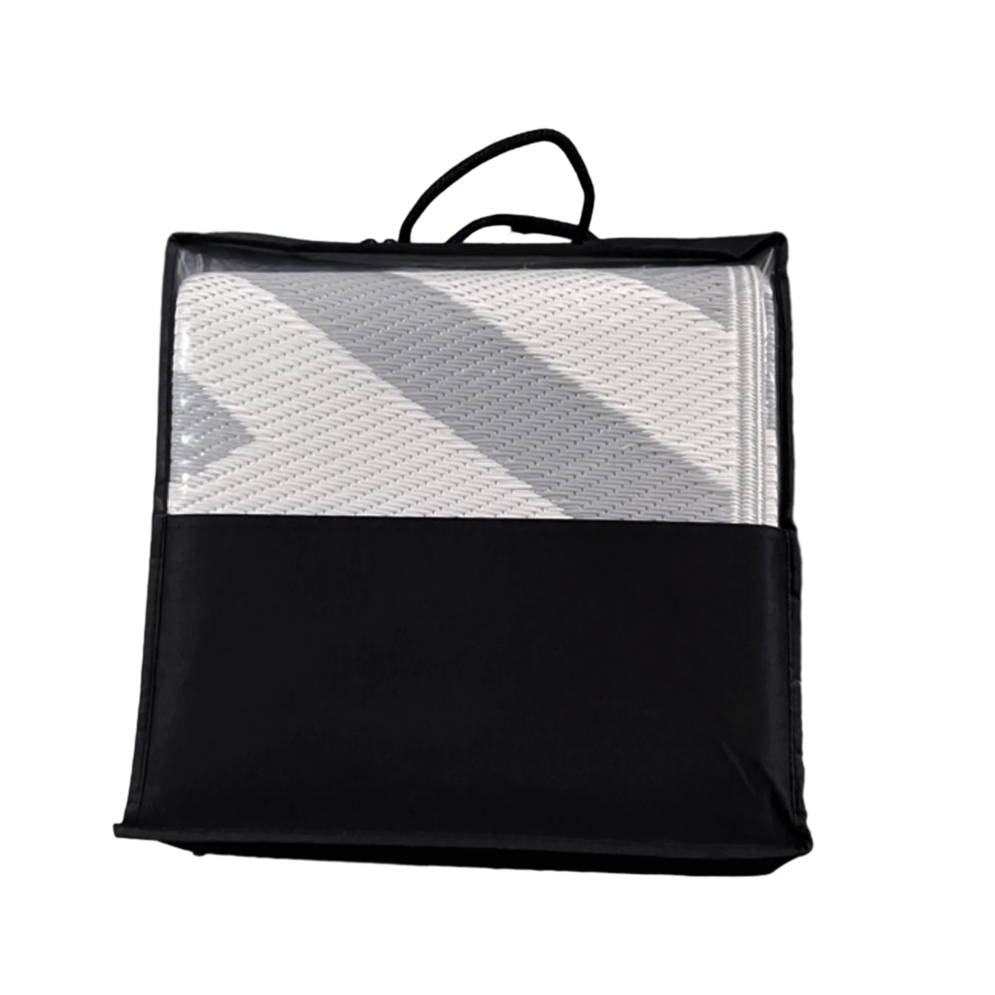 Outsunny Reversible Waterproof Outdoor Rug W/ Carry Bag, 182 x 274cm, Grey - Image 9