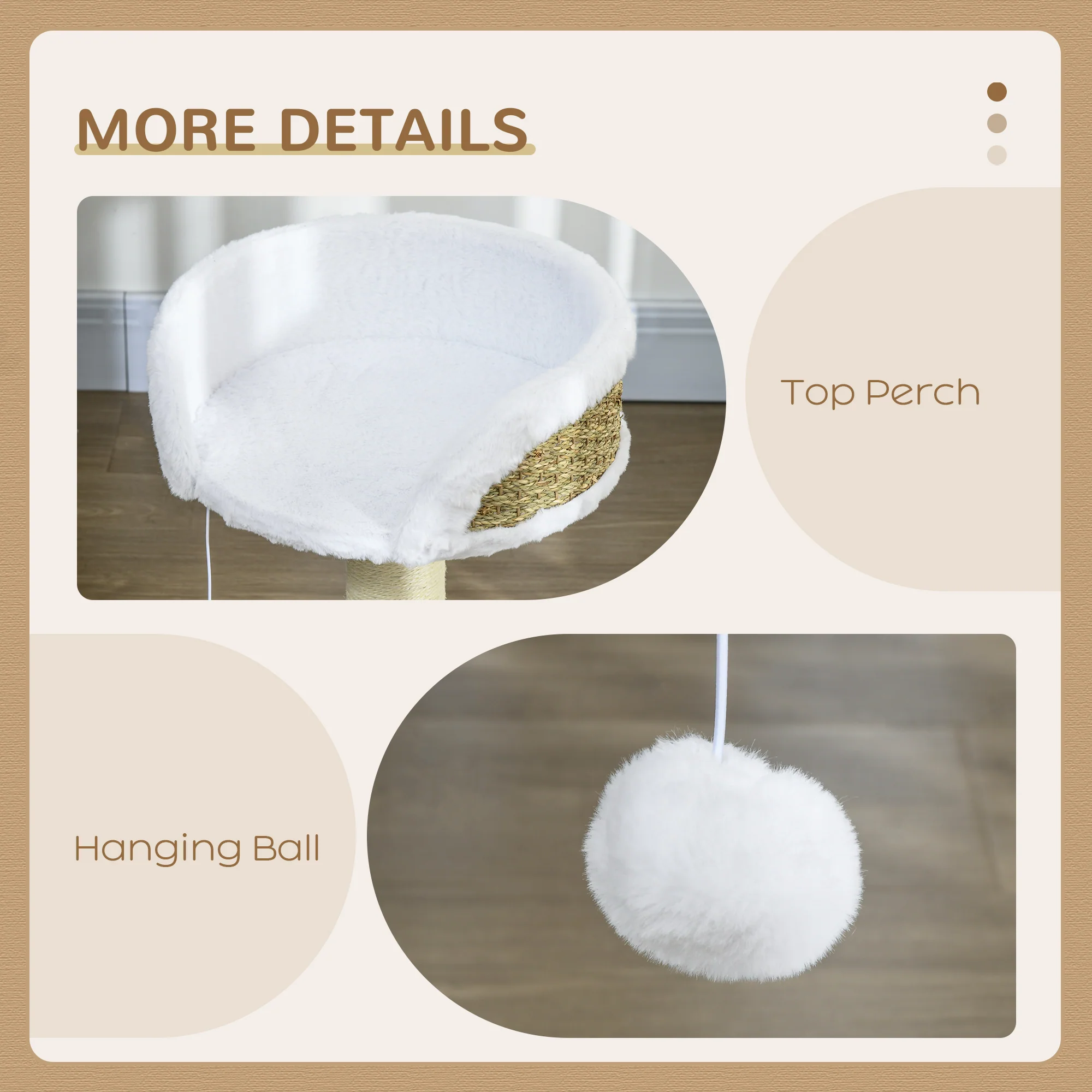 PawHut Cat Tree Tower Activity Centre With Scratching Posts - Image 15