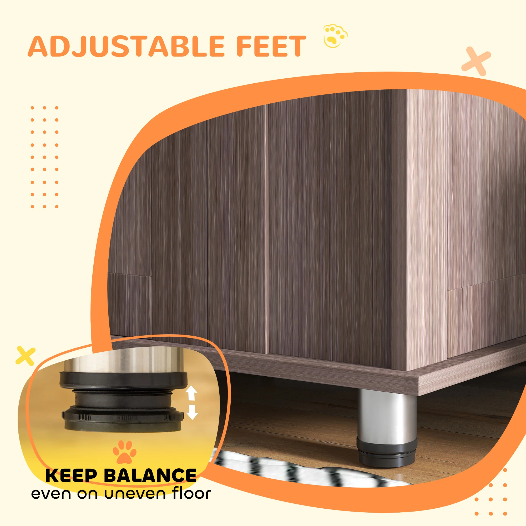 PawHut Dog Crate Kennel Cage, Indoor End Table, Purple - Image 16