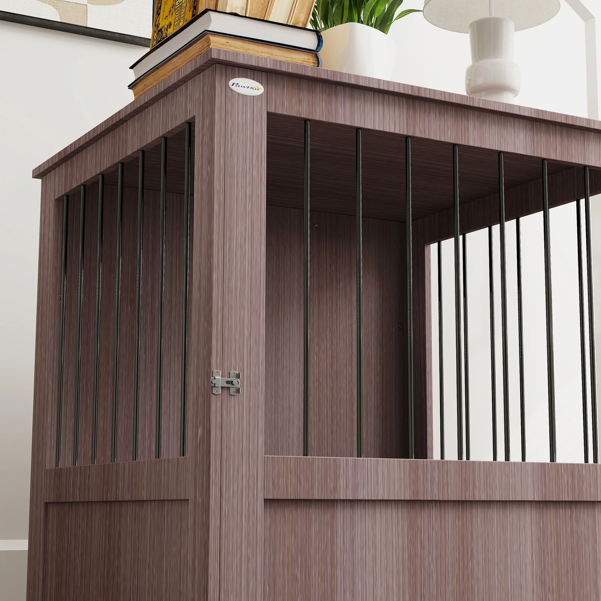 PawHut Dog Crate Kennel Cage, Indoor End Table, Purple - Image 36