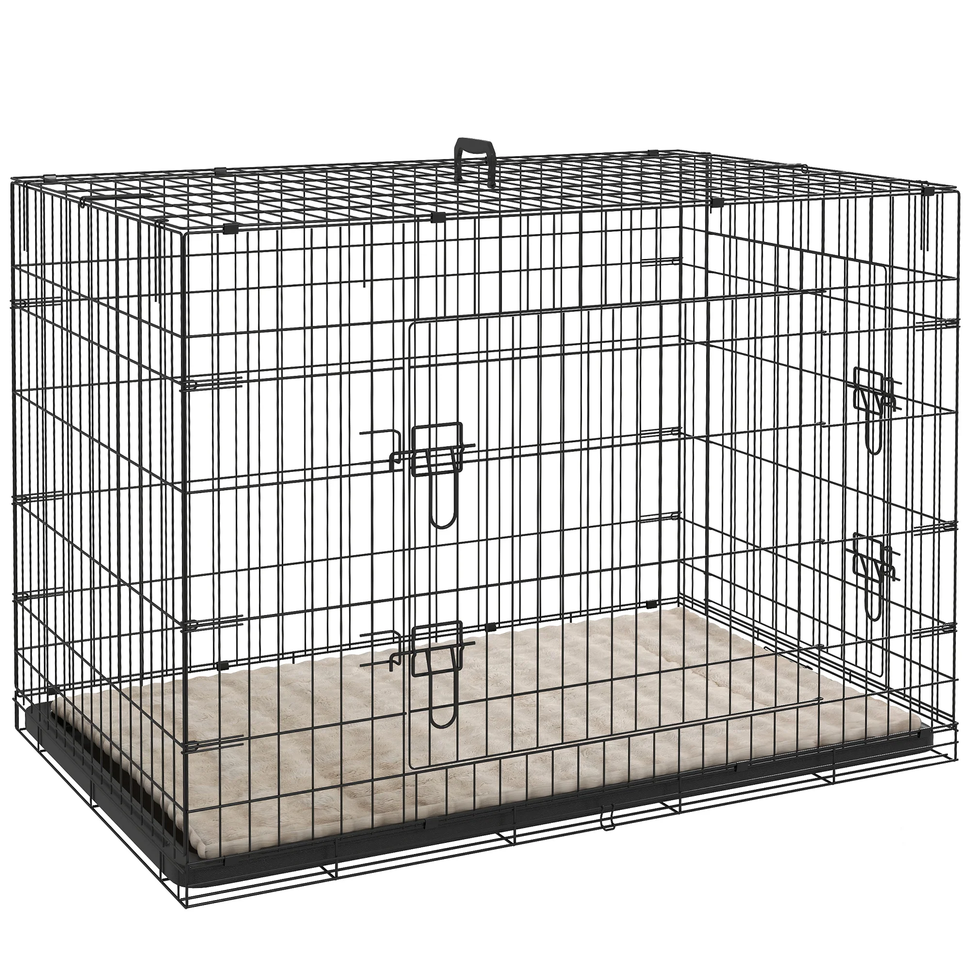 PawHut Dog Crate With 2 Doors, Tray, Soft Cushion - Image 28
