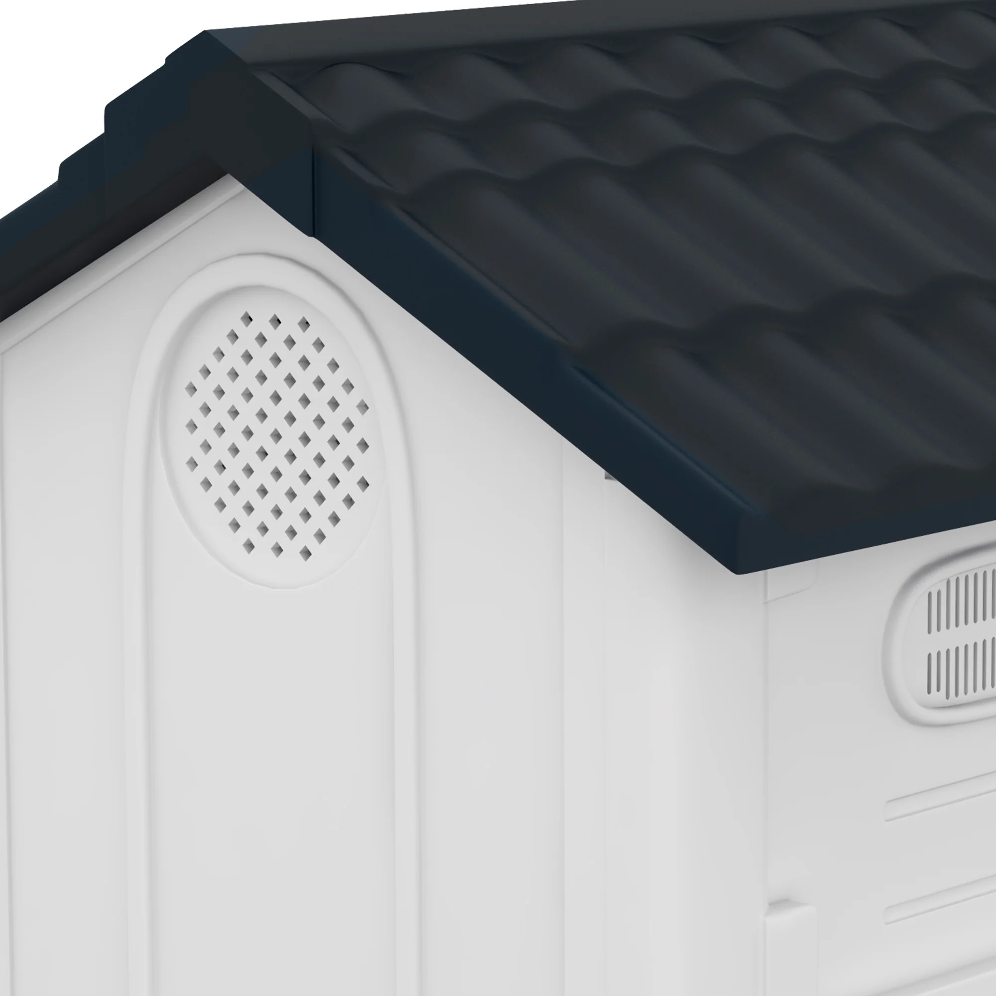 PawHut Dog Kennel for Outside, for XS and S Dogs, 80 x 69 x 76cm, Grey - Image 8