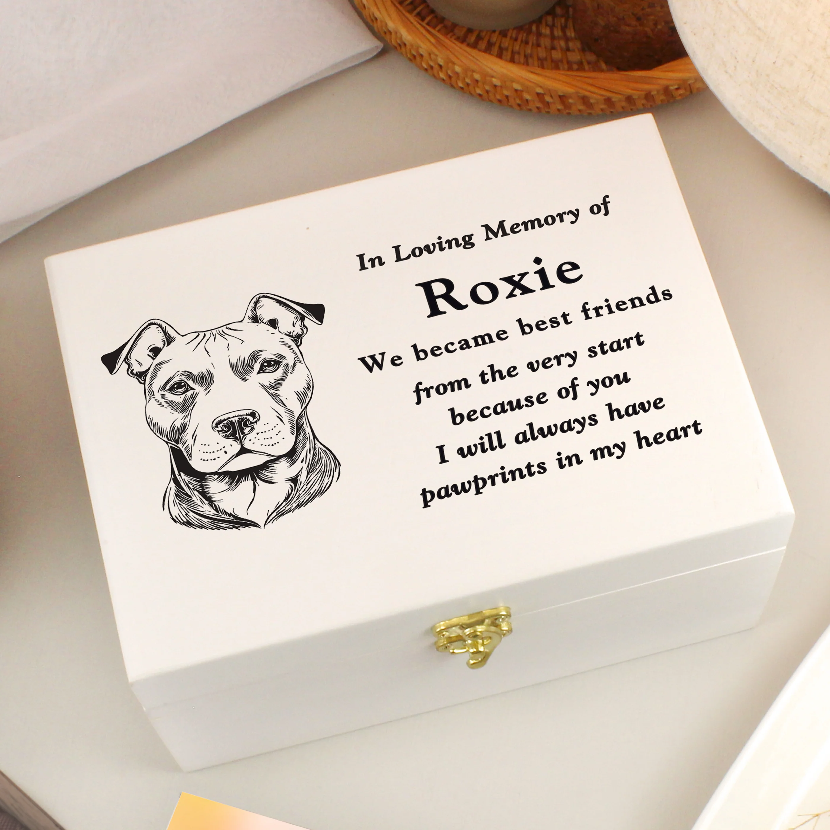 Personalised Dog Breed Memorial Small Keepsake Box - Image 3