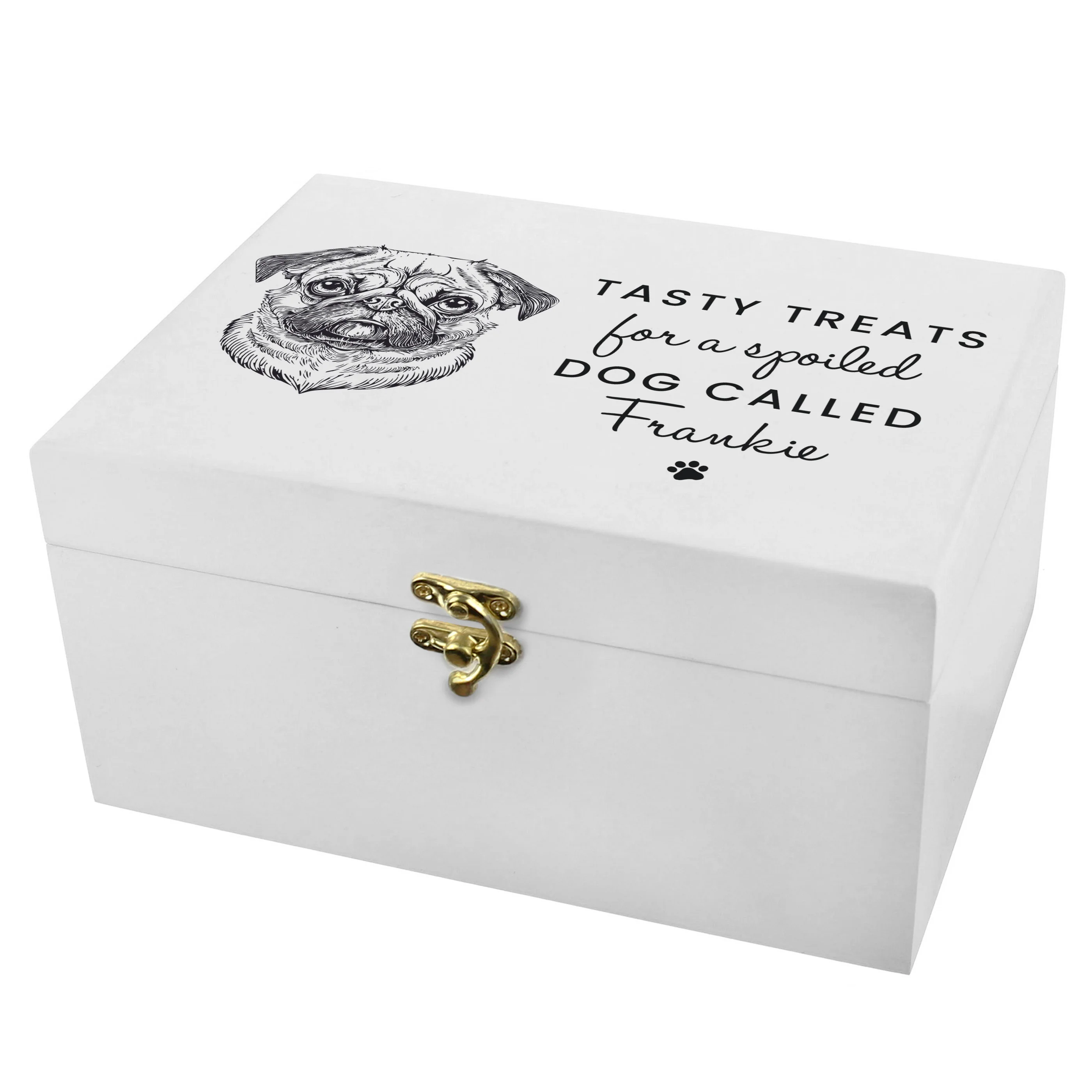 Personalised Dog Breed White Wooden Storage Box - Image 5