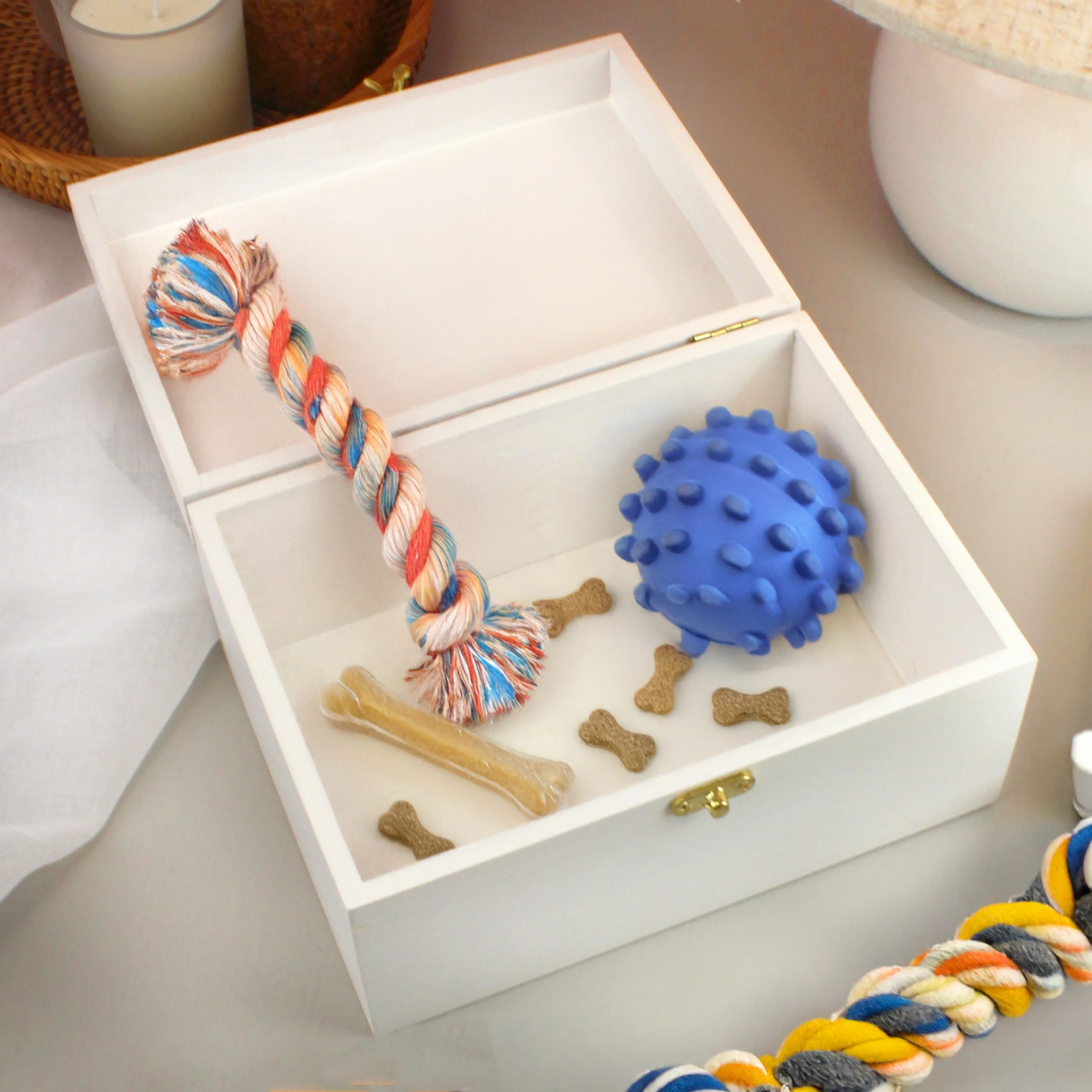 Personalised Dog Breed White Wooden Storage Box - Image 6