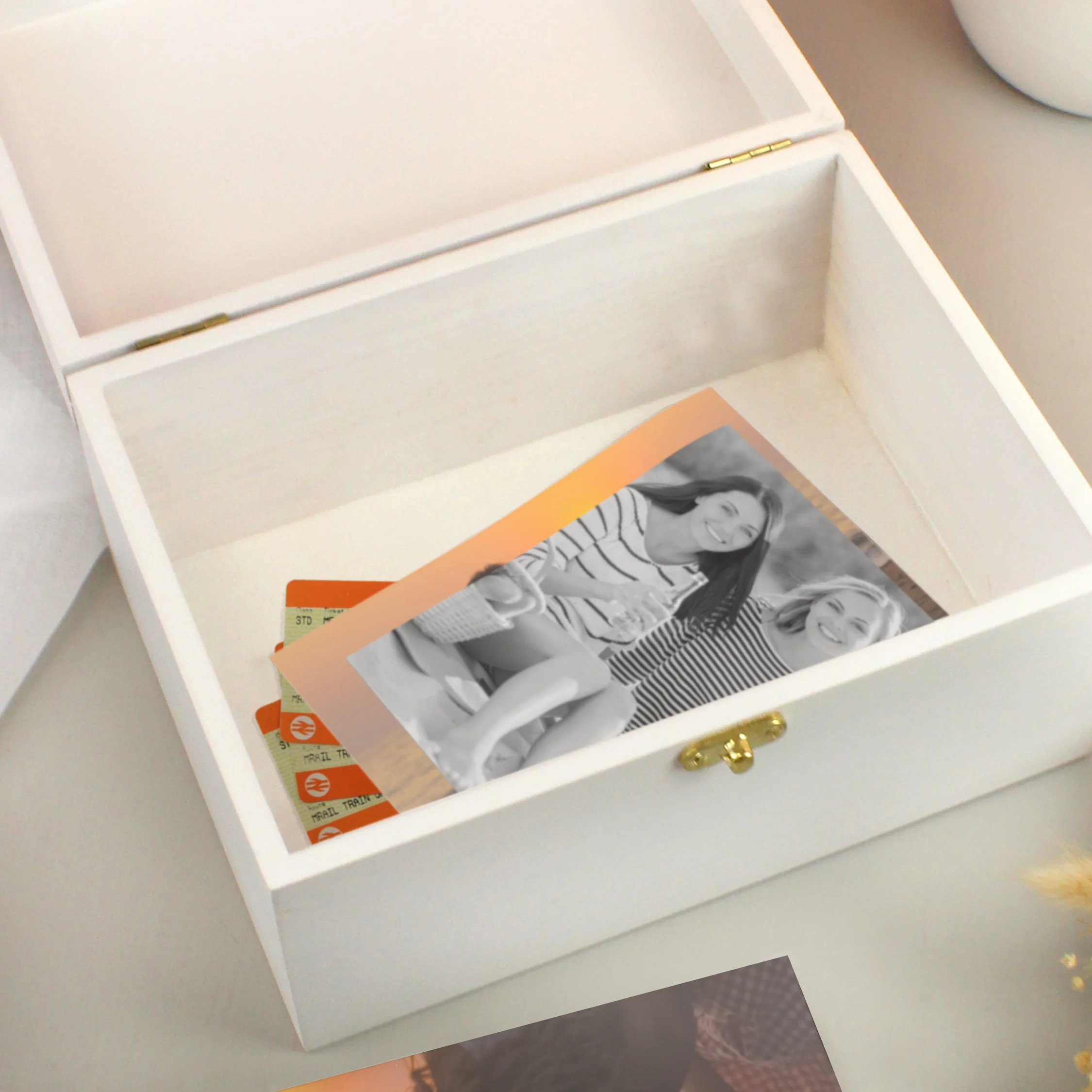 Personalised Gold Heart Small Memory Box - Image 4