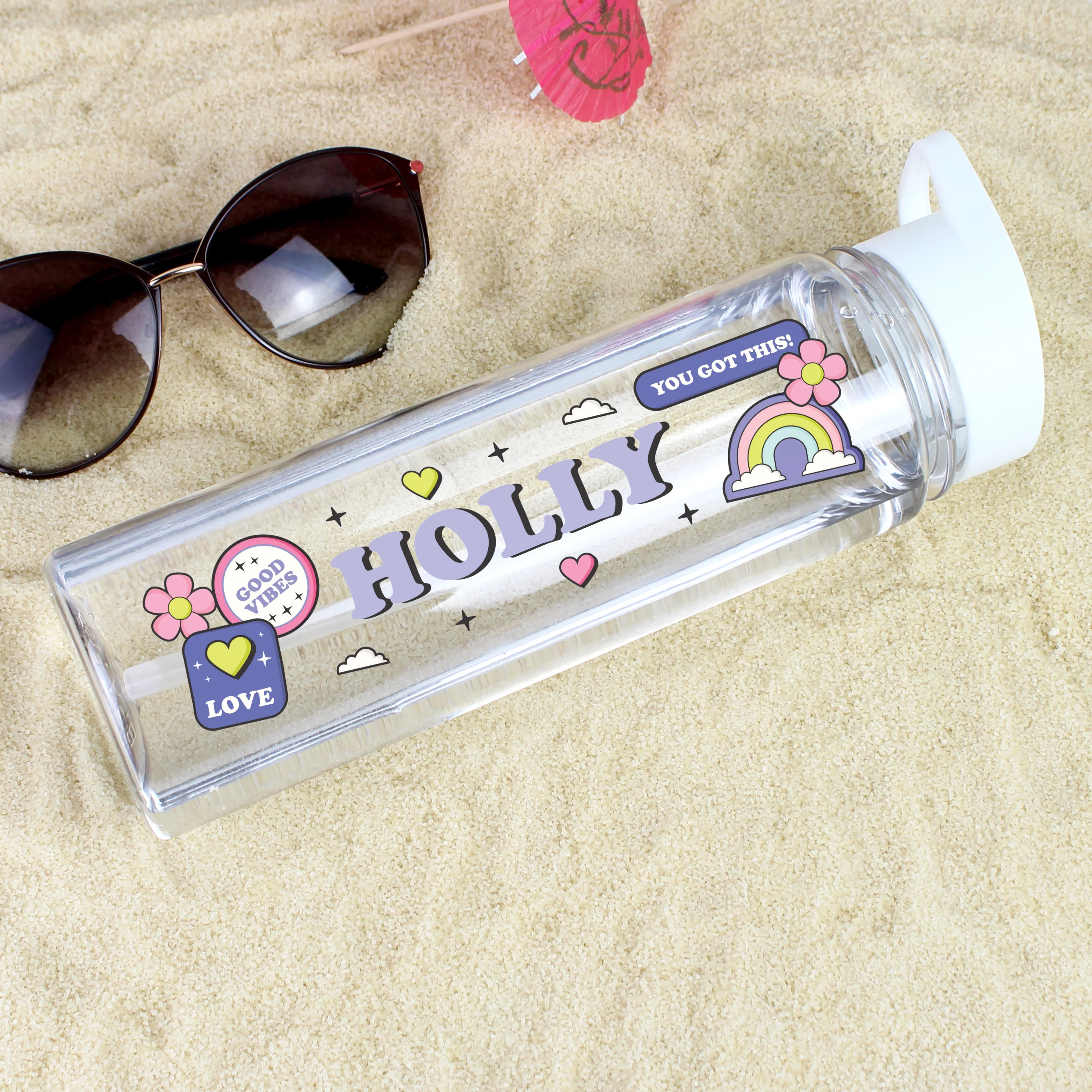 Personalised Good Vibes Water Bottle - Image 3