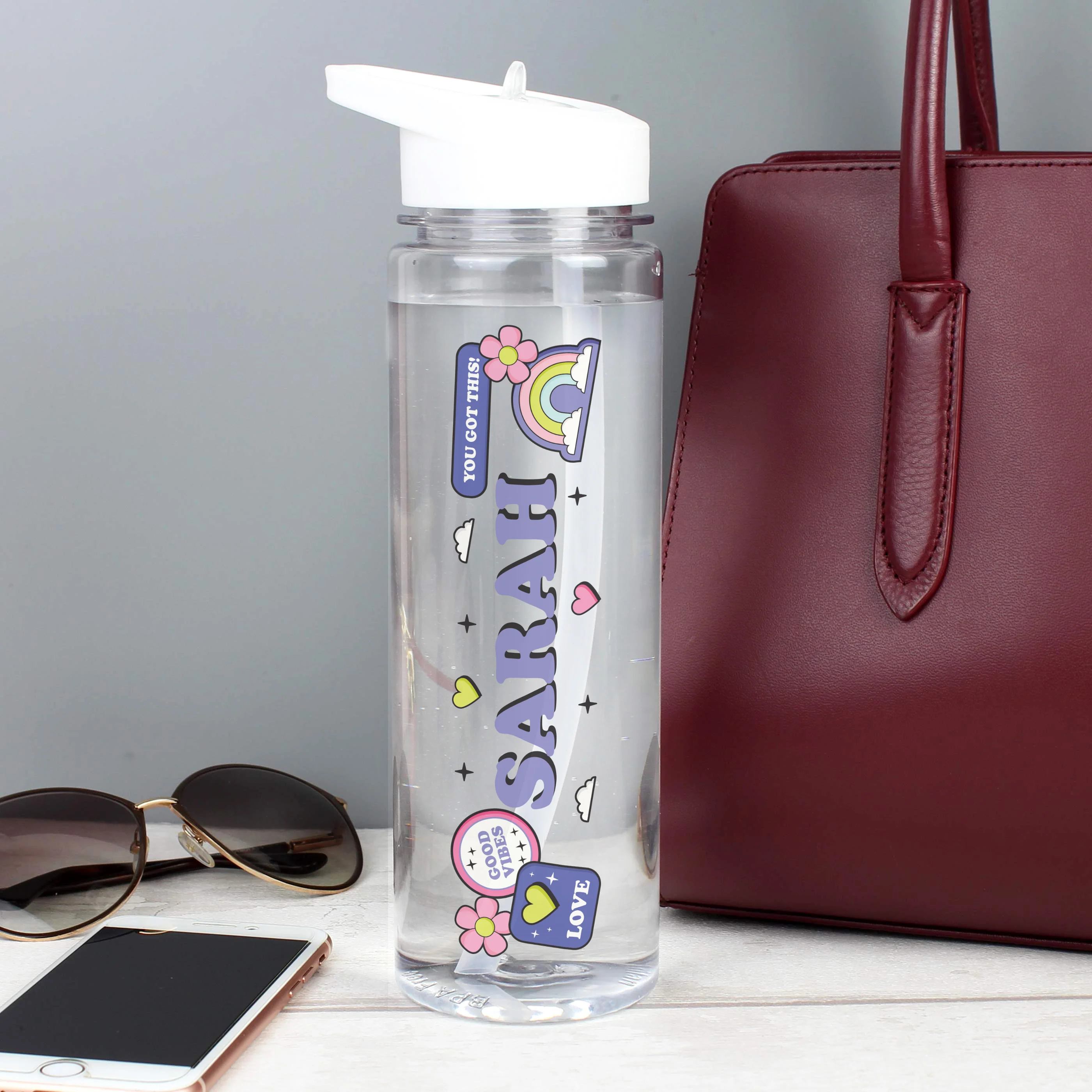 Personalised Good Vibes Water Bottle - Image 4