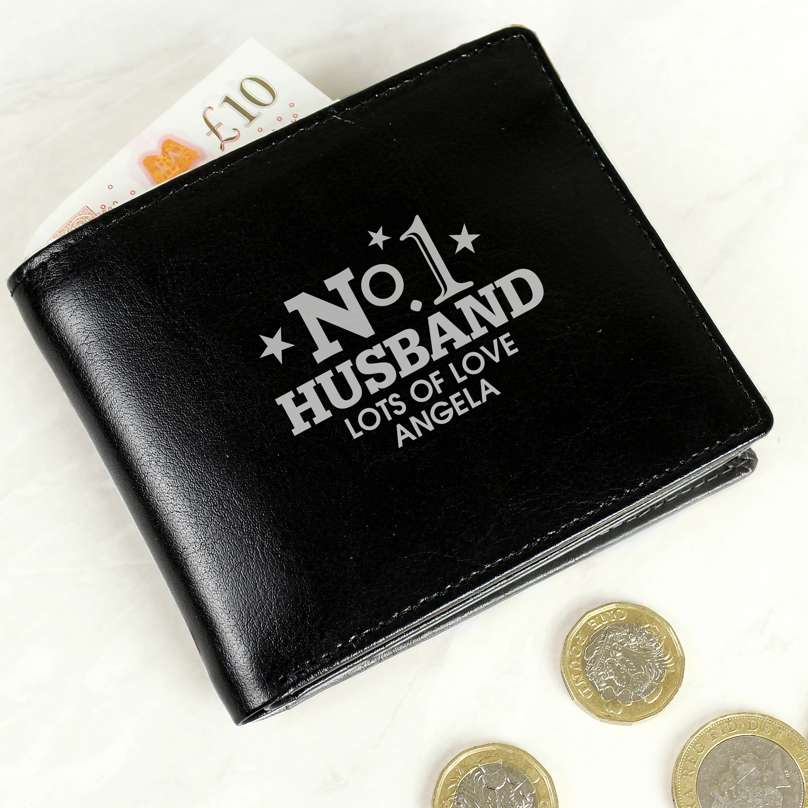 Personalised No.1 Leather Wallet - Image 3