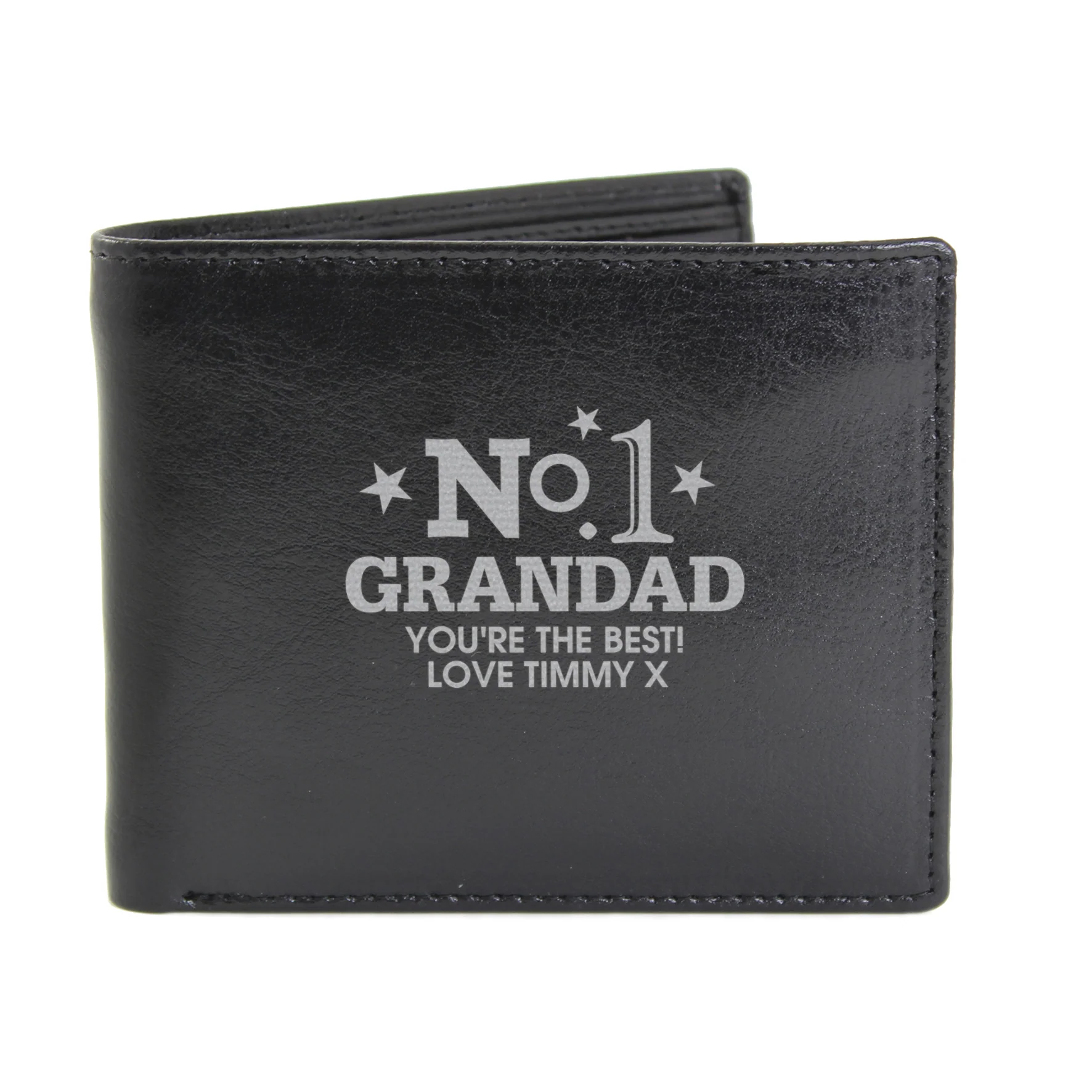 Personalised No.1 Leather Wallet - Image 5