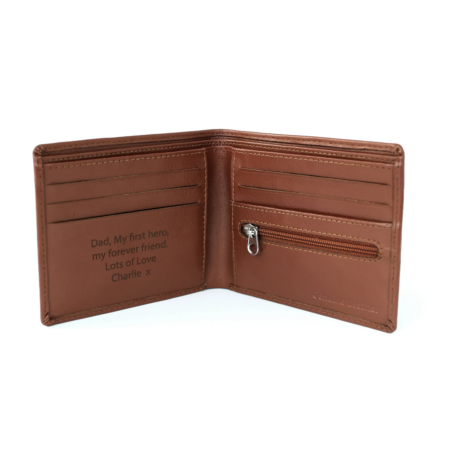 Personalised Tan Leather Wallet - Image 5