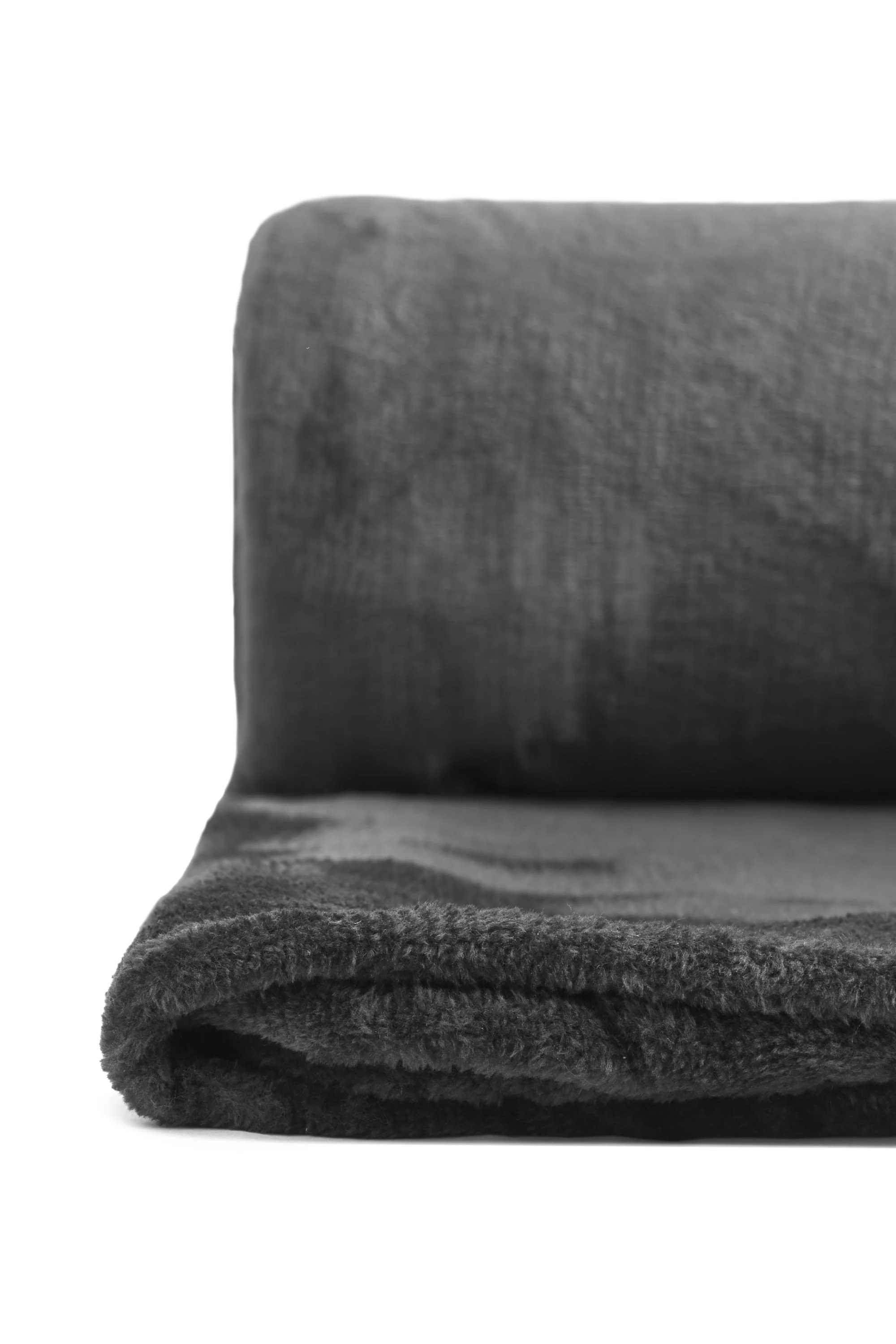 Snug Flannel Fleece Blanket Super Soft Throw in Charcoal - Image 5