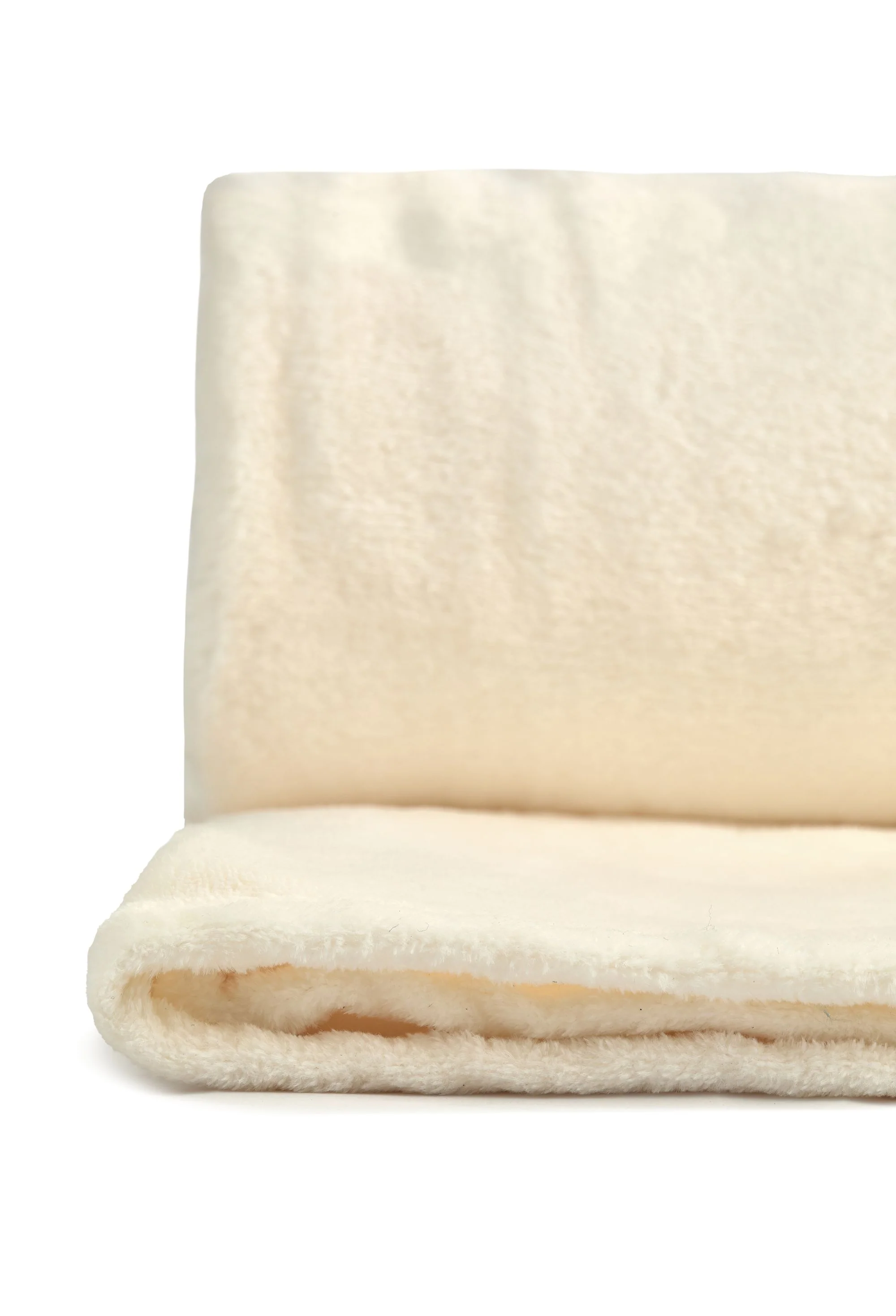 Snug Flannel Fleece Blanket ? Super Soft Throw in Cream - Image 5