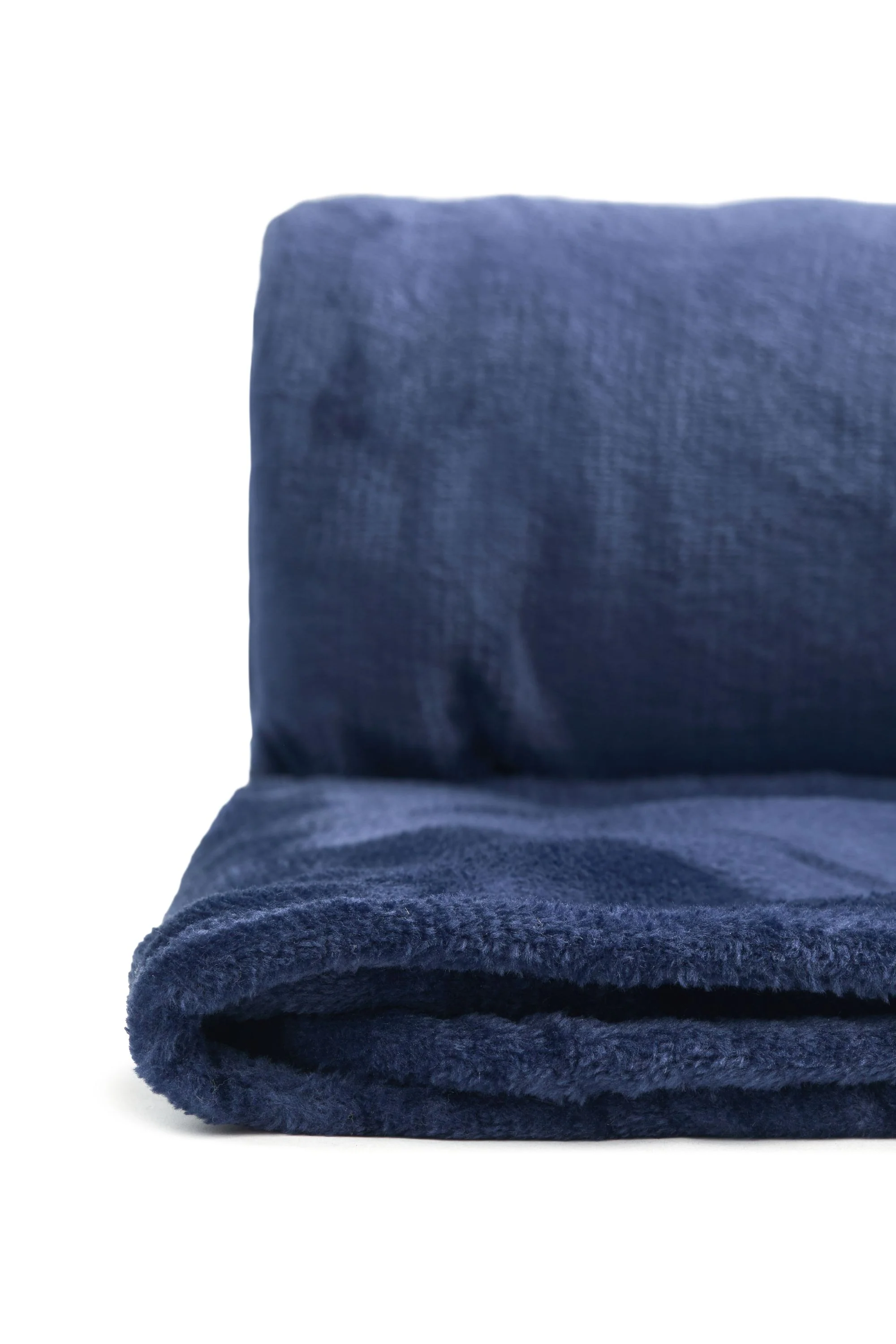 Snug Flannel Fleece Blanket Super Soft Throw in Navy - Image 5