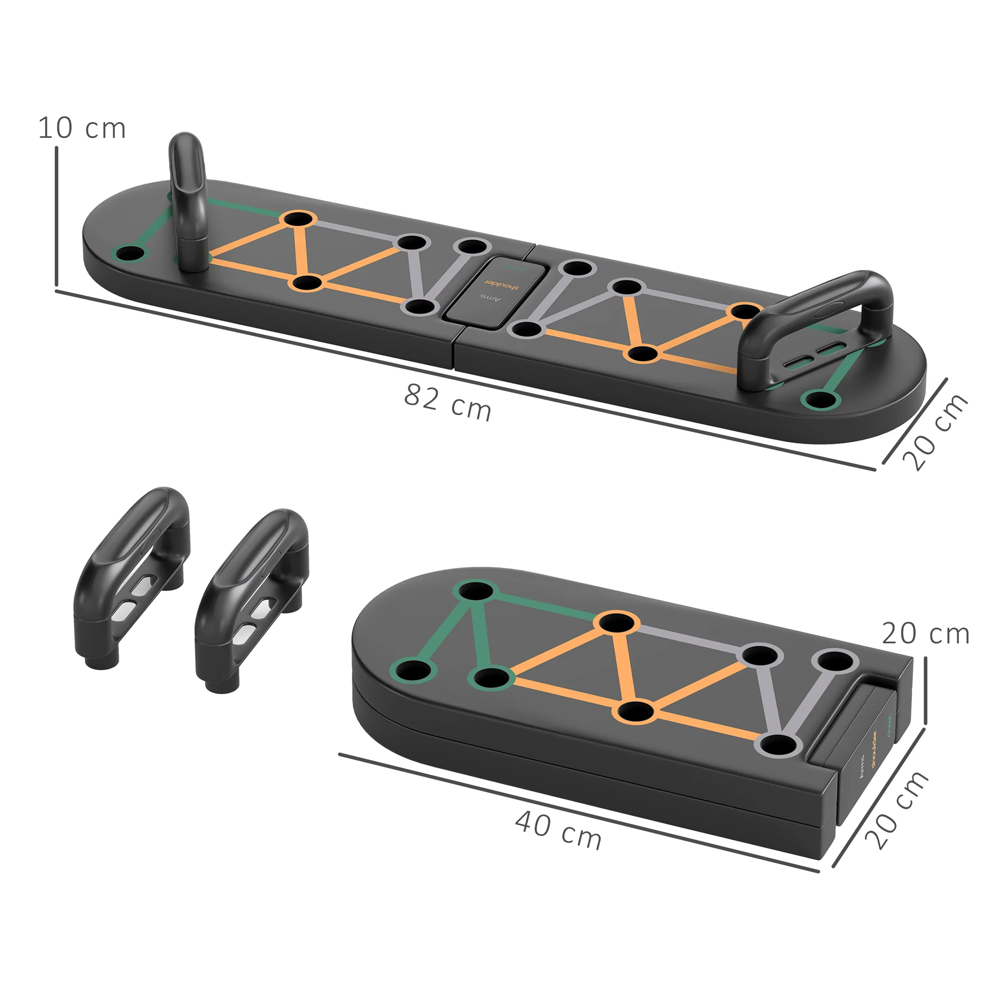 SPORTNOW 11-in-1 Foldable Push Up Board, Press Up Handles for Home Gym - Image 5